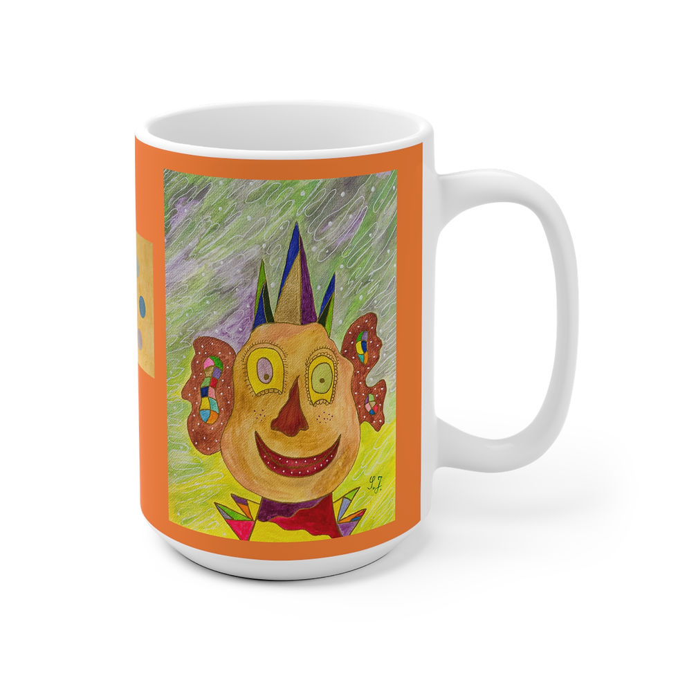 Miniaturbild: Clown 2 - Links- und Rechtshänder Keramik Tasse 