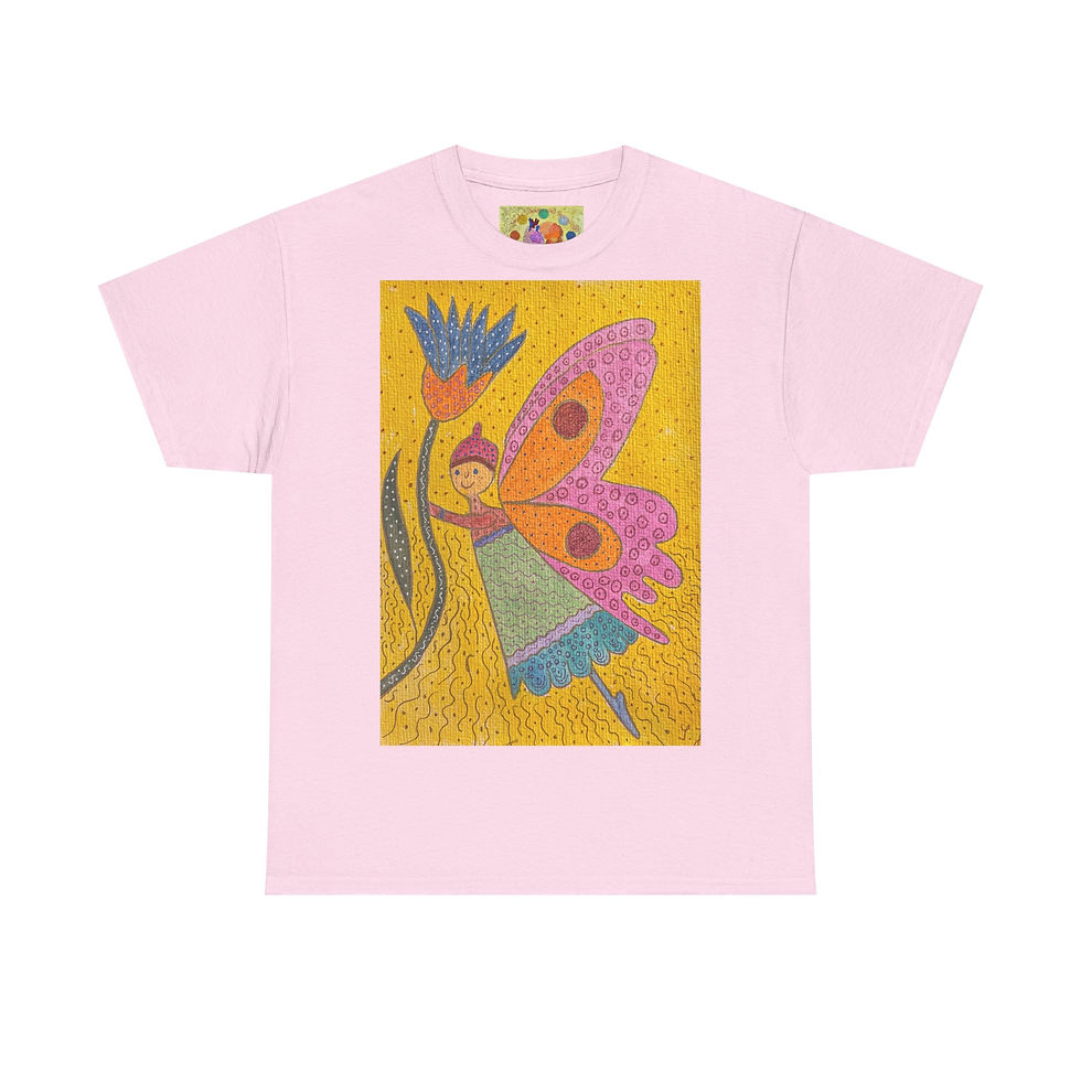 Miniaturbild: Elfe mit Blume - kein Ärmellogo - Unisex 100% Cotton - Druck riecht anfangs