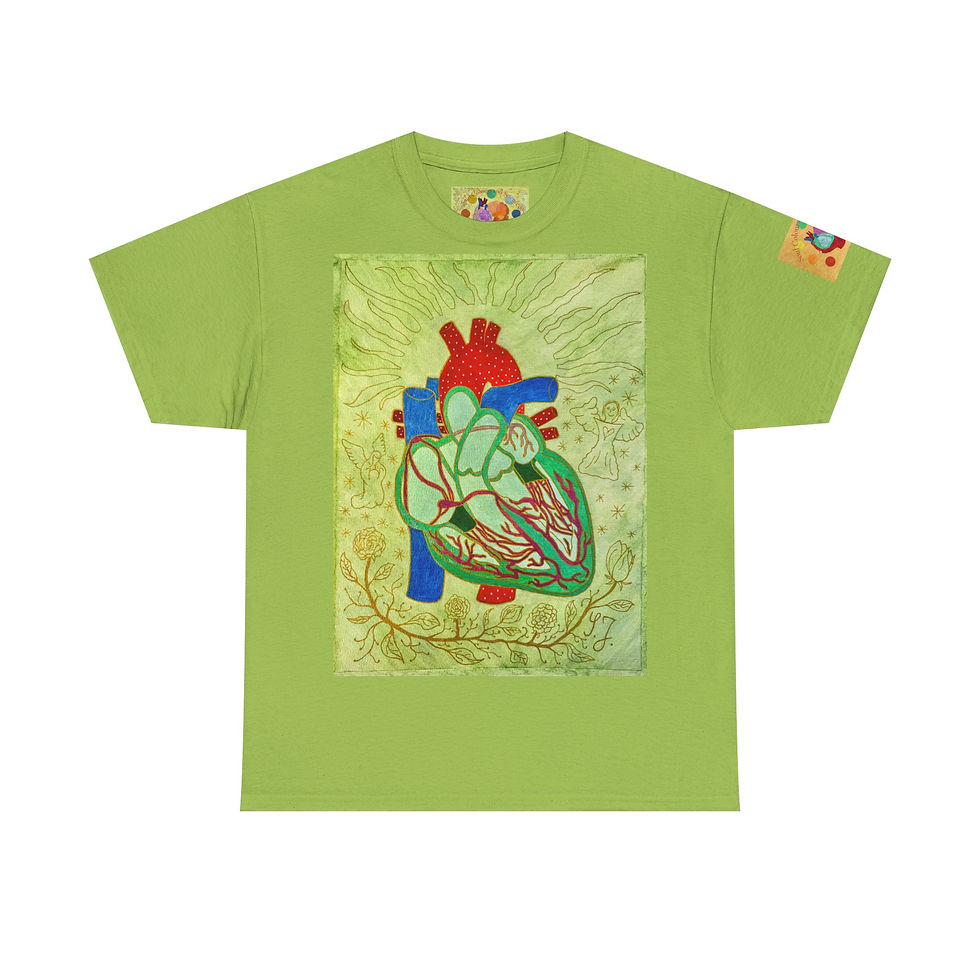 Miniaturbild: Herz RW + HW - mit Logo auf Ärmel-Unisex 100 % Cotton-Druck riecht anfangs