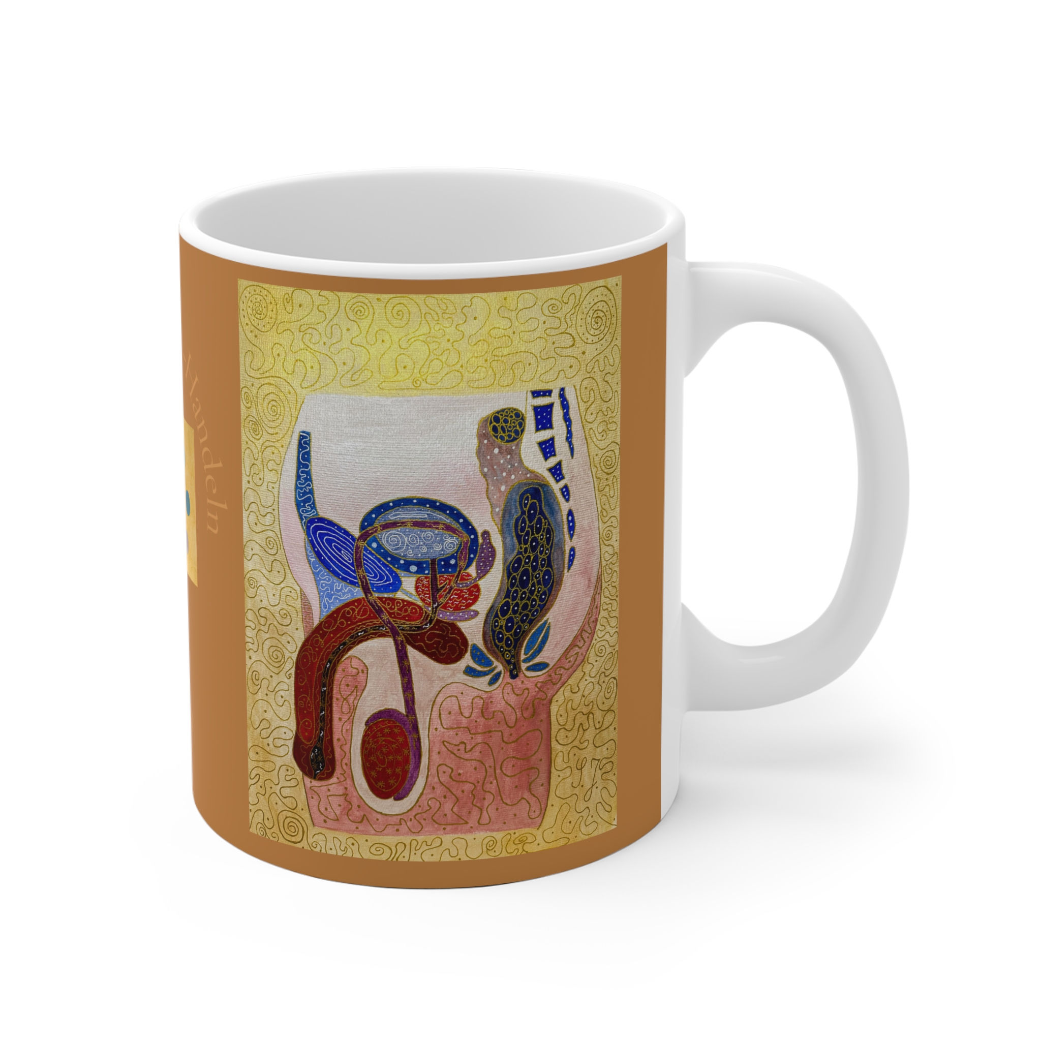 Unterleib Männlich - 2 - Links- und Rechtshänder Keramik Tasse