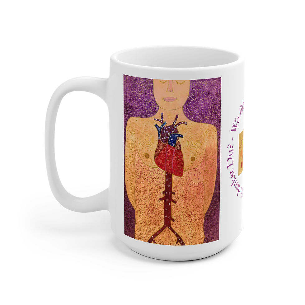 Miniaturbild: Aorta mit Oberkörper - 1 - Links- und Rechtshänder Keramik Tasse