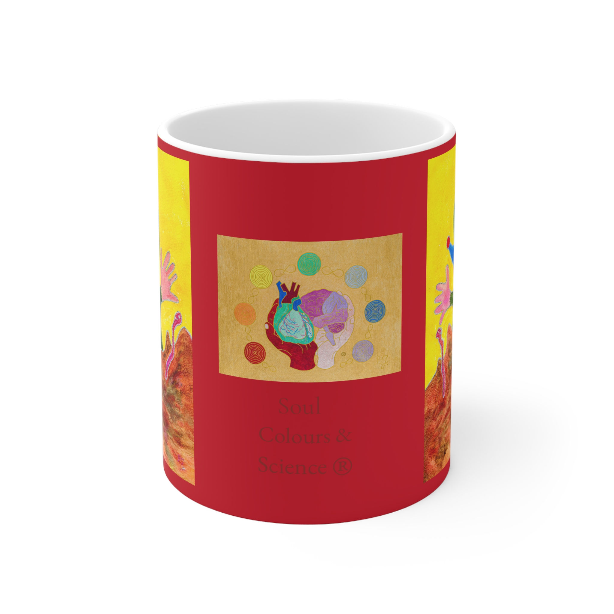 Maulwurf 2 - Links- und Rechtshänder Keramik Tasse