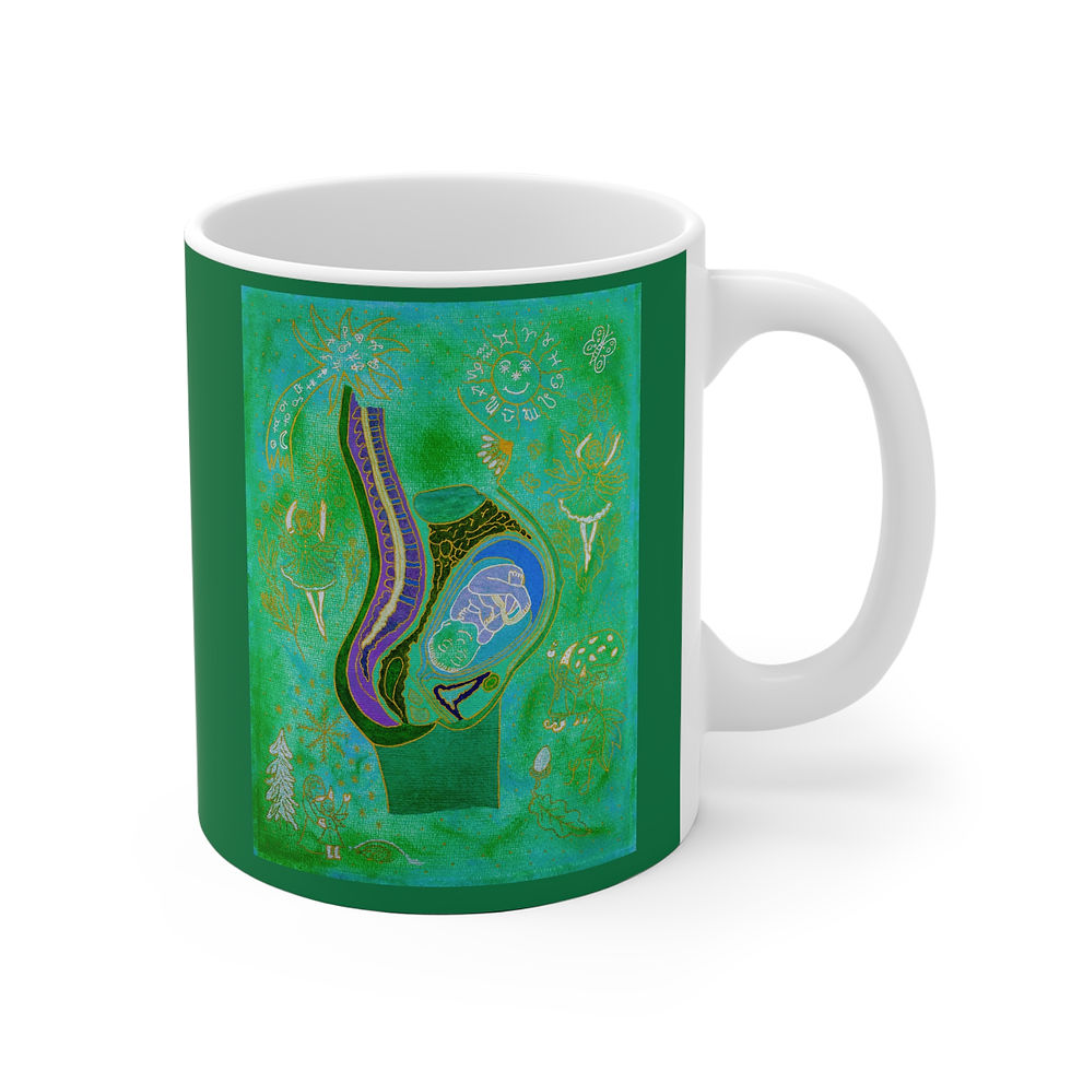Miniaturbild: Schwangerschaft mit Darm - 3 - Links- und Rechtshänder Keramik Tasse 
