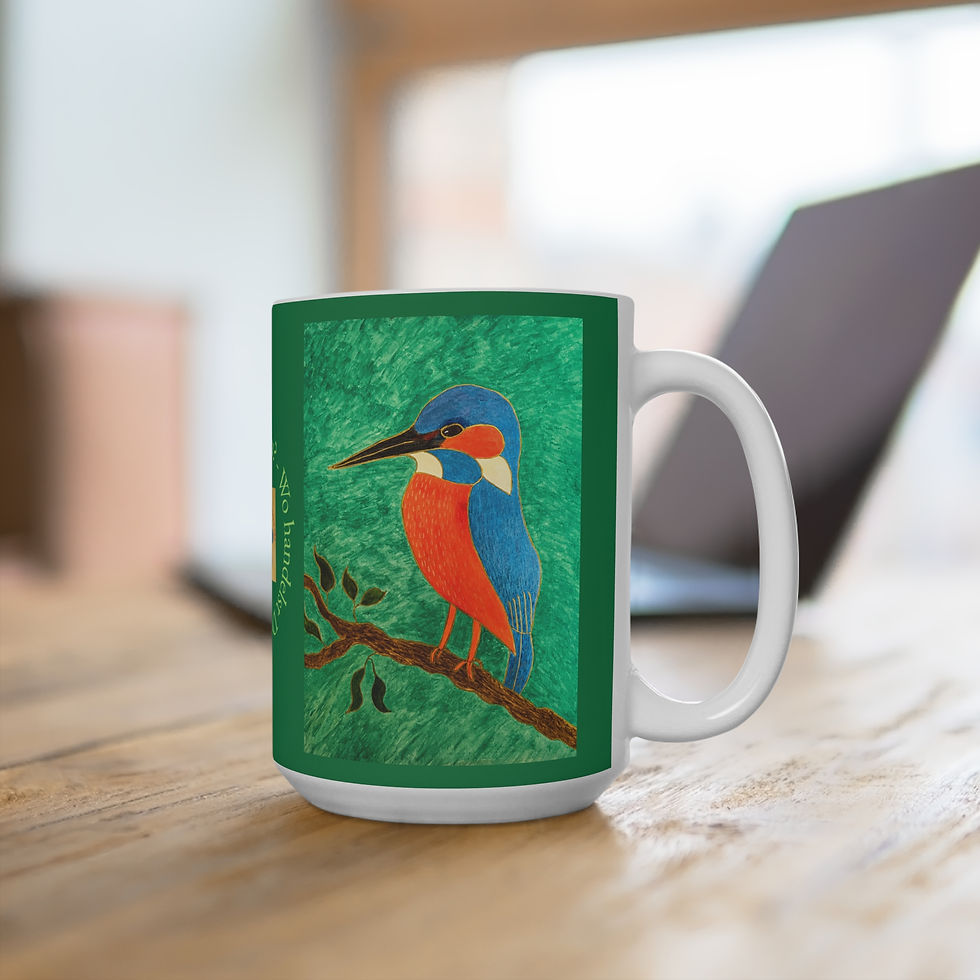 Miniaturbild: Eisvogel männlich 1 - Links- und Rechtshänder Keramik Tasse 