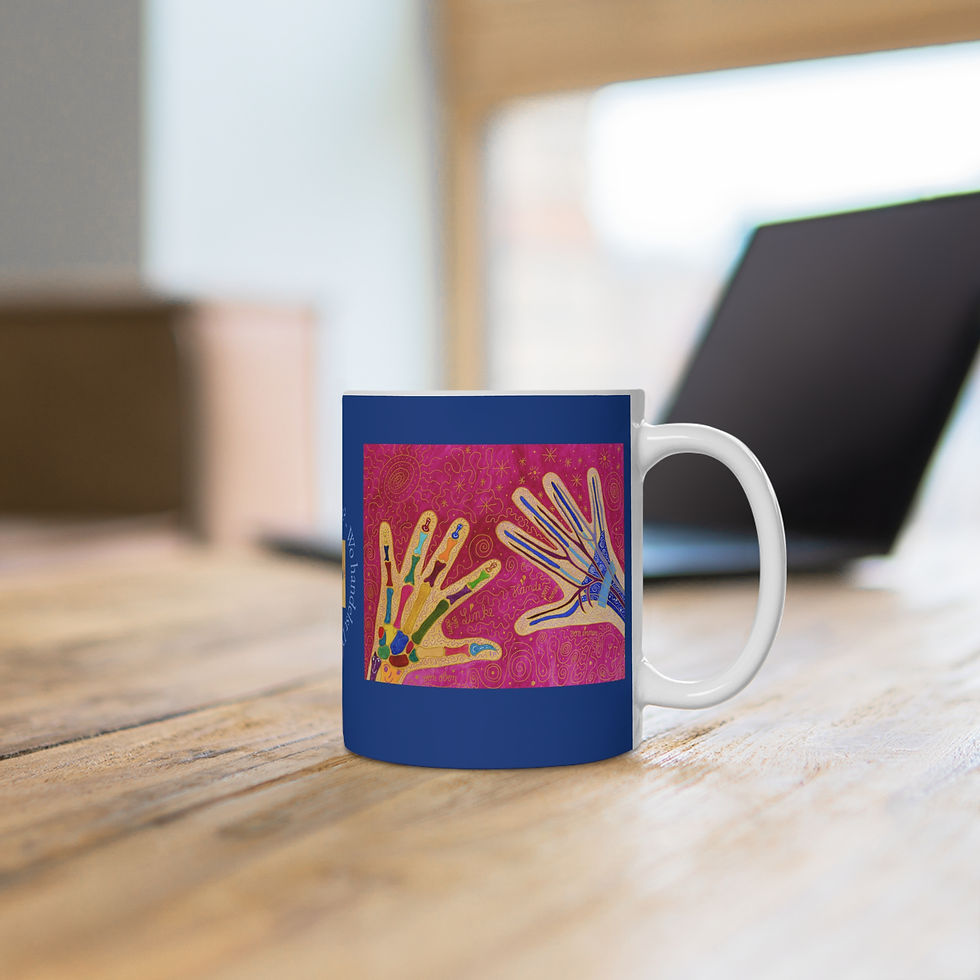 Miniaturbild: Hände - 1 - 1 - Links- und Rechtshänder Keramik Tasse 