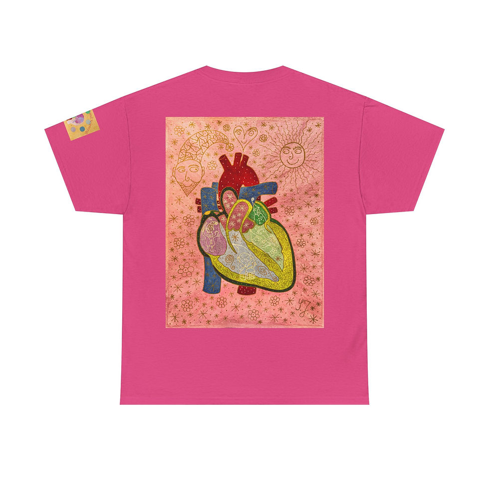 Miniaturbild: Herz RW + HW - mit Logo auf Ärmel - Unisex 100 % Cotton - Druck riecht anfangs