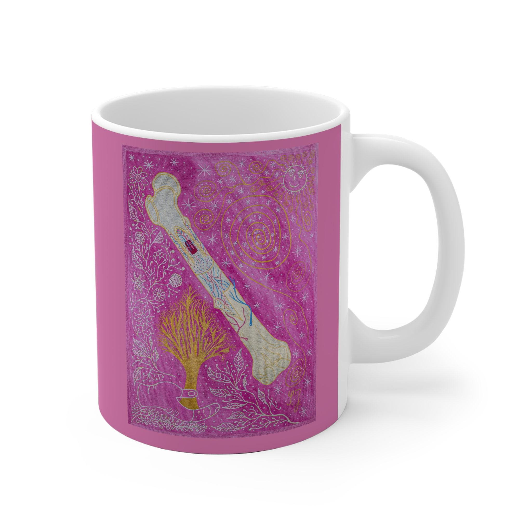 Knochenmark - 3 - Links- und Rechtshänder Keramik Tasse