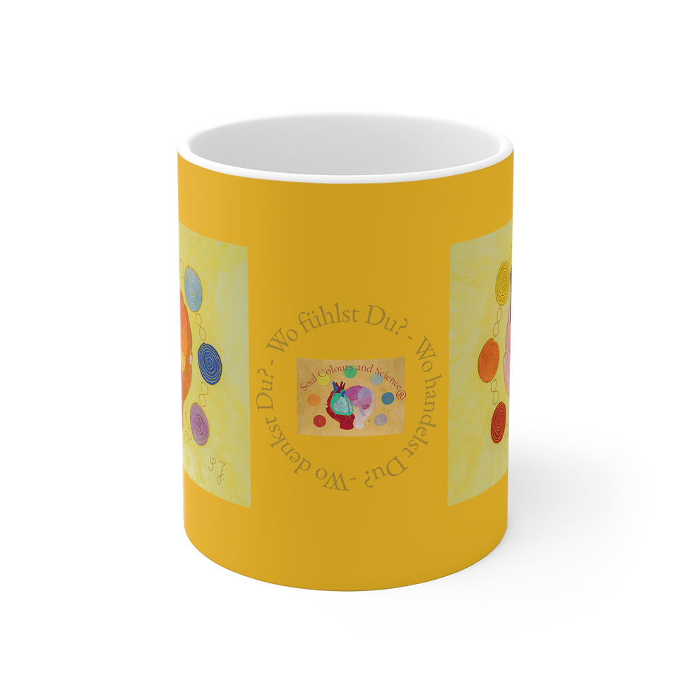 Miniaturbild: Logo gelb - Herz, Gehirn, Hände - 1 - Links- und Rechtshänder Keramik Tasse