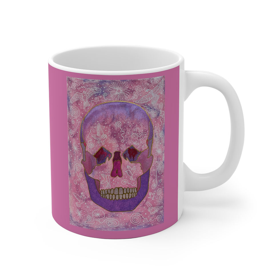 Miniaturbild: Schädel von vorne - 3 - Links- und Rechtshänder Keramik Tasse 