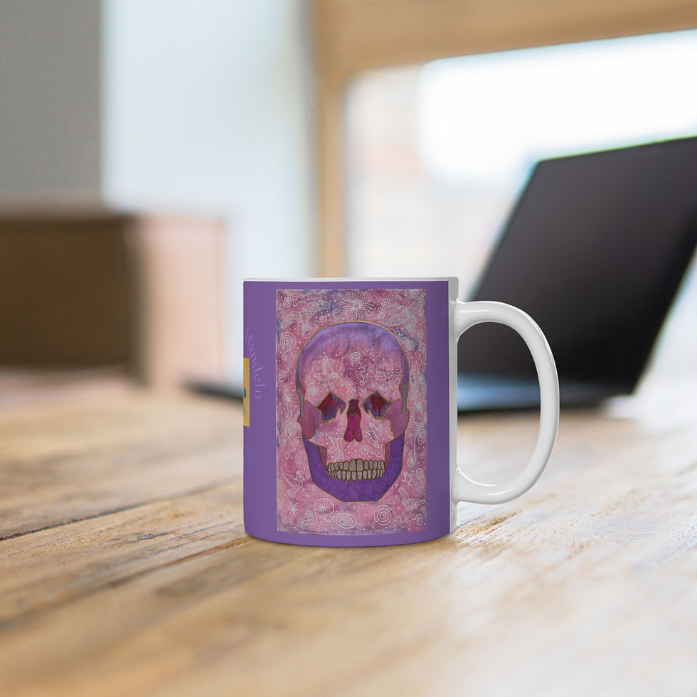 Miniaturbild: Schädel von vorne - 2 - Links- und Rechtshänder Keramik Tasse