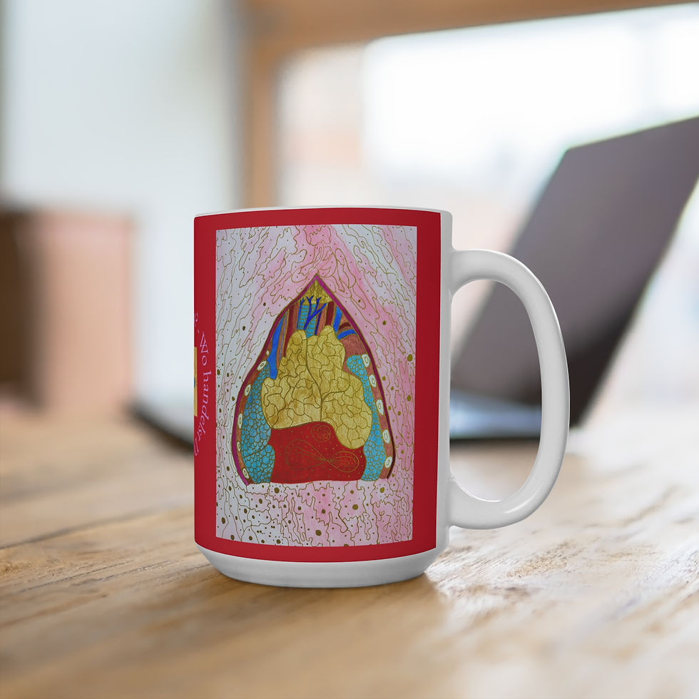 Miniaturbild: Thymusdrüse - 1 - Links- und Rechtshänder Keramik Tasse