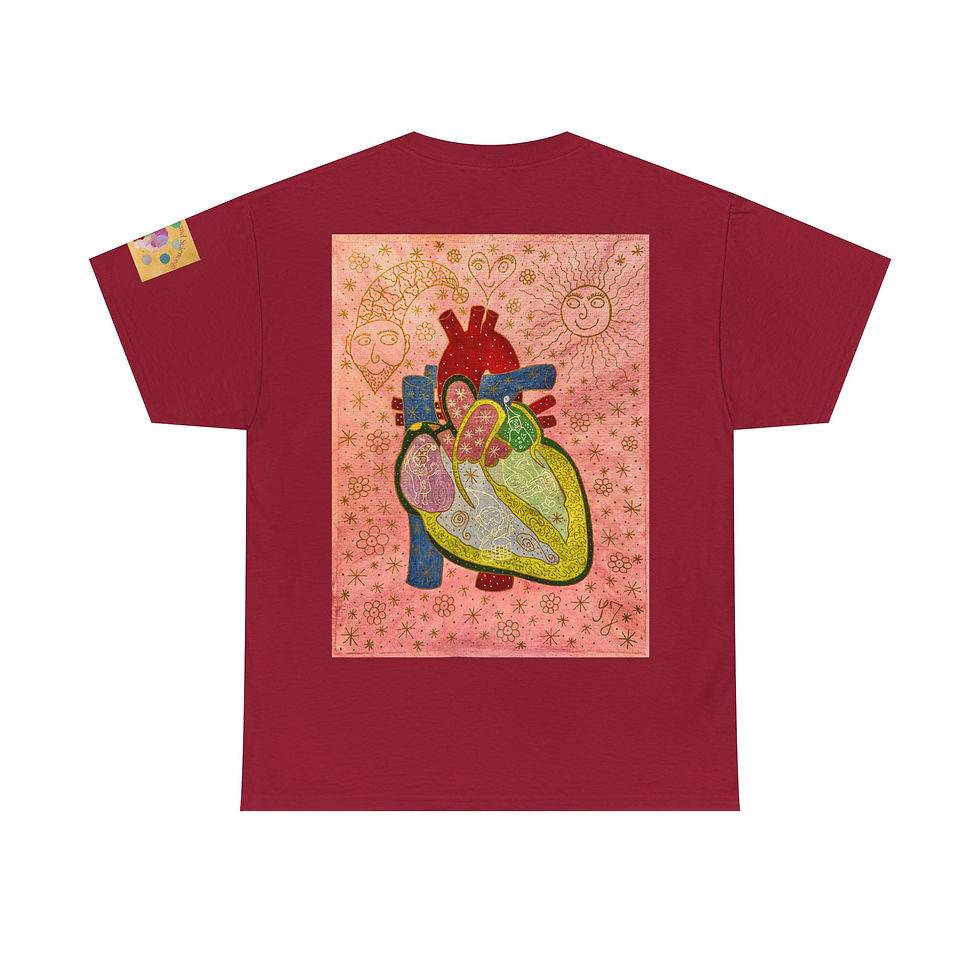 Miniaturbild: Herz RW + HW - mit Logo auf Ärmel - Unisex 100 % Cotton - Druck riecht anfangs
