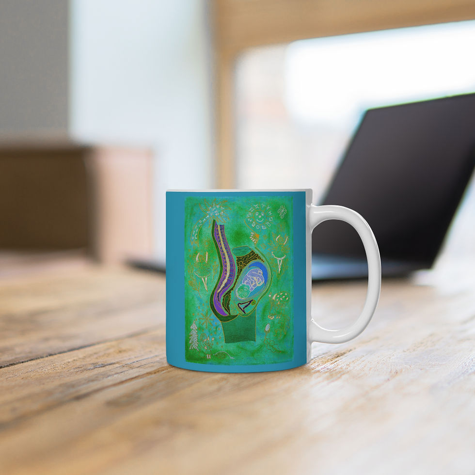 Miniaturbild: Schwangerschaft mit Darm - 3 - Links- und Rechtshänder Keramik Tasse 