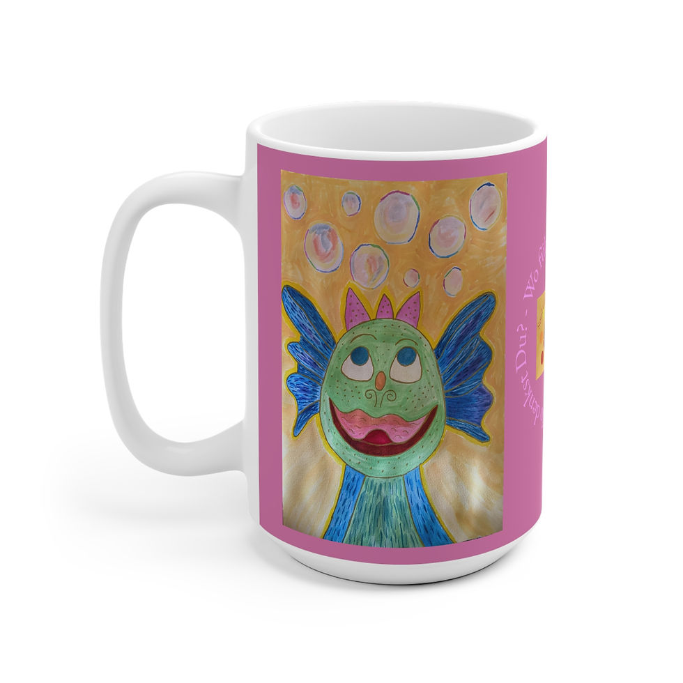 Miniaturbild: Drachenjunge mit Seifenblasen - 1 - 1 - Links- und Rechtshänder Keramik Tasse