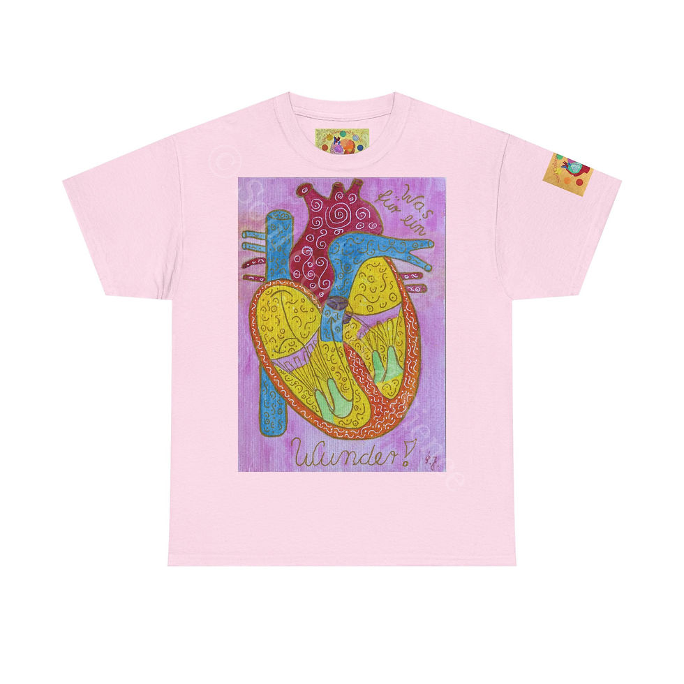 Miniaturbild: Herz Wunder - mit Logo auf Ärmel - Unisex 100 % Cotton - Druck riecht anfangs