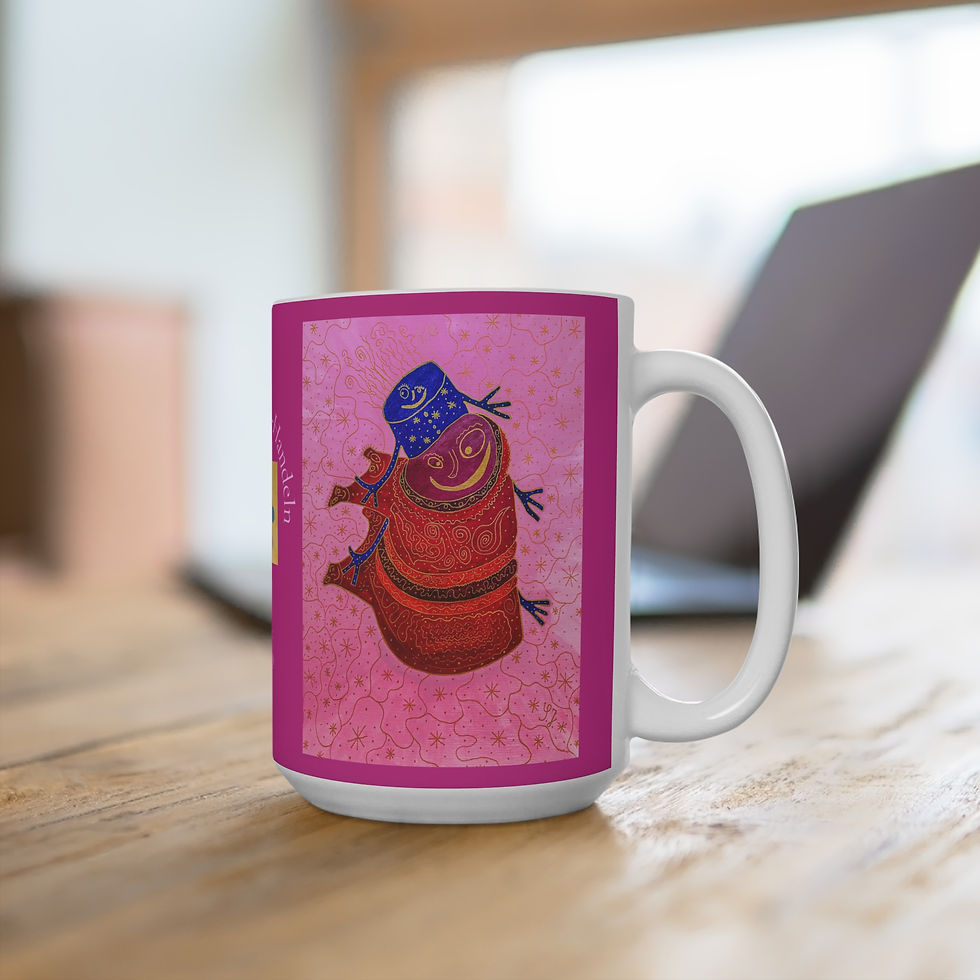 Miniaturbild: Wirbel - Wesen - 2 - Links- und Rechtshänder Keramik Tasse 
