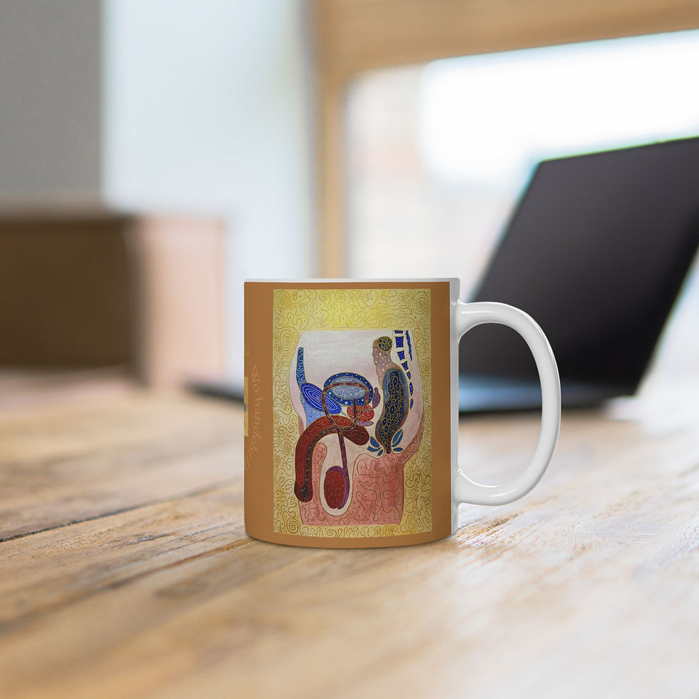 Miniaturbild: Unterleib Männlich - 1 - Links- und Rechtshänder Keramik Tasse