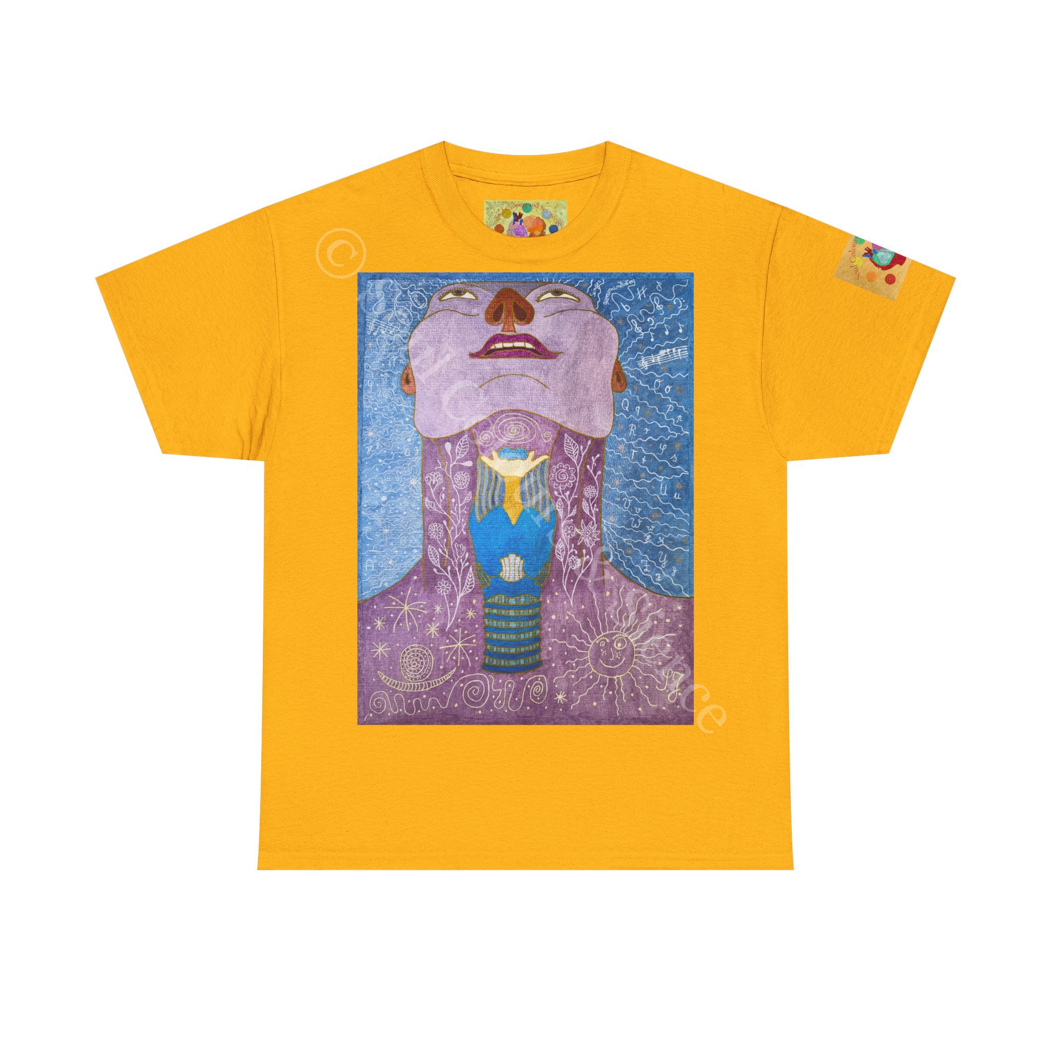 Kehlkopf - mit Logo auf Ärmel - Unisex 100 % Cotton - Druck riecht anfangs