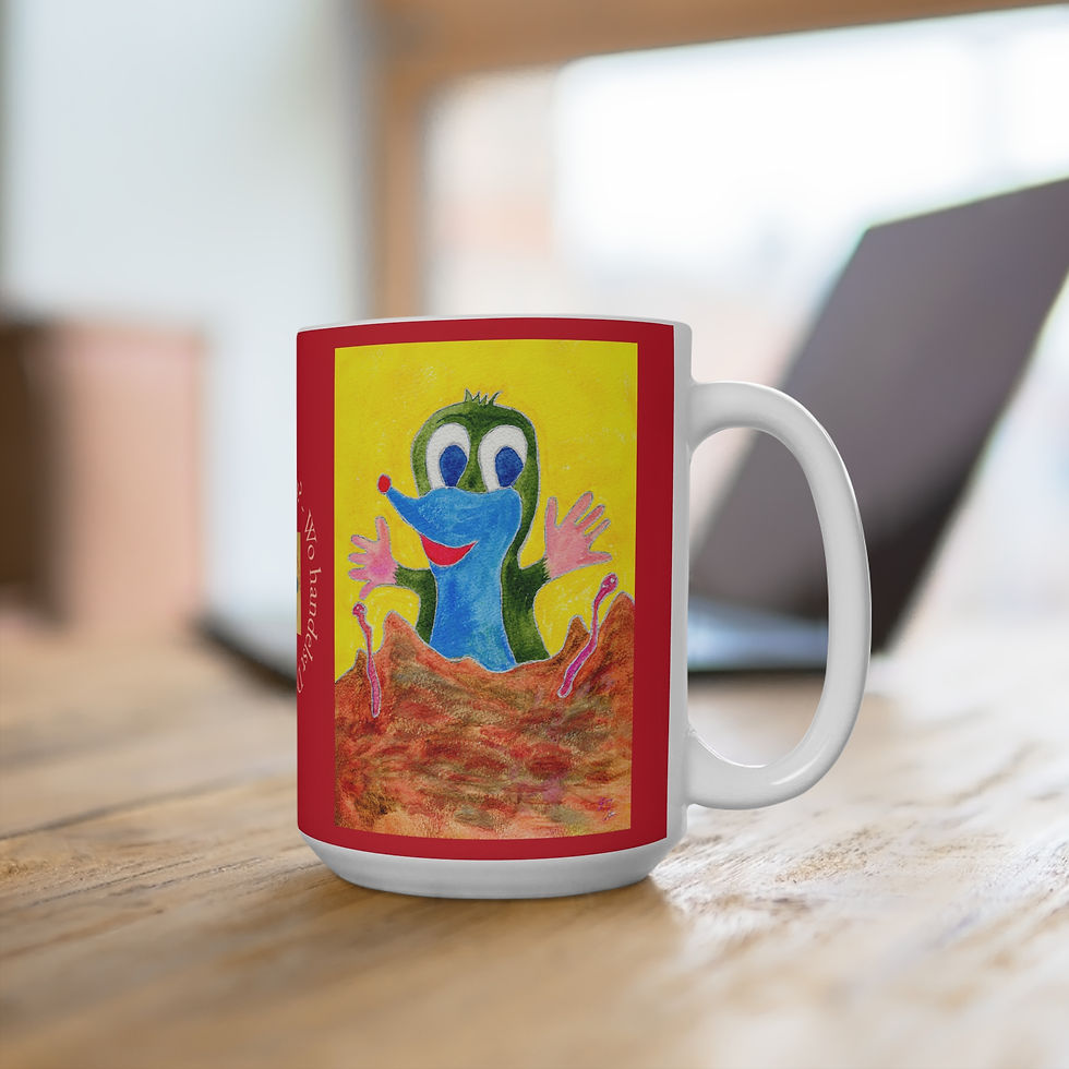 Miniaturbild: Maulwurf - 1 - Links- und Rechtshänder Keramik Tasse 