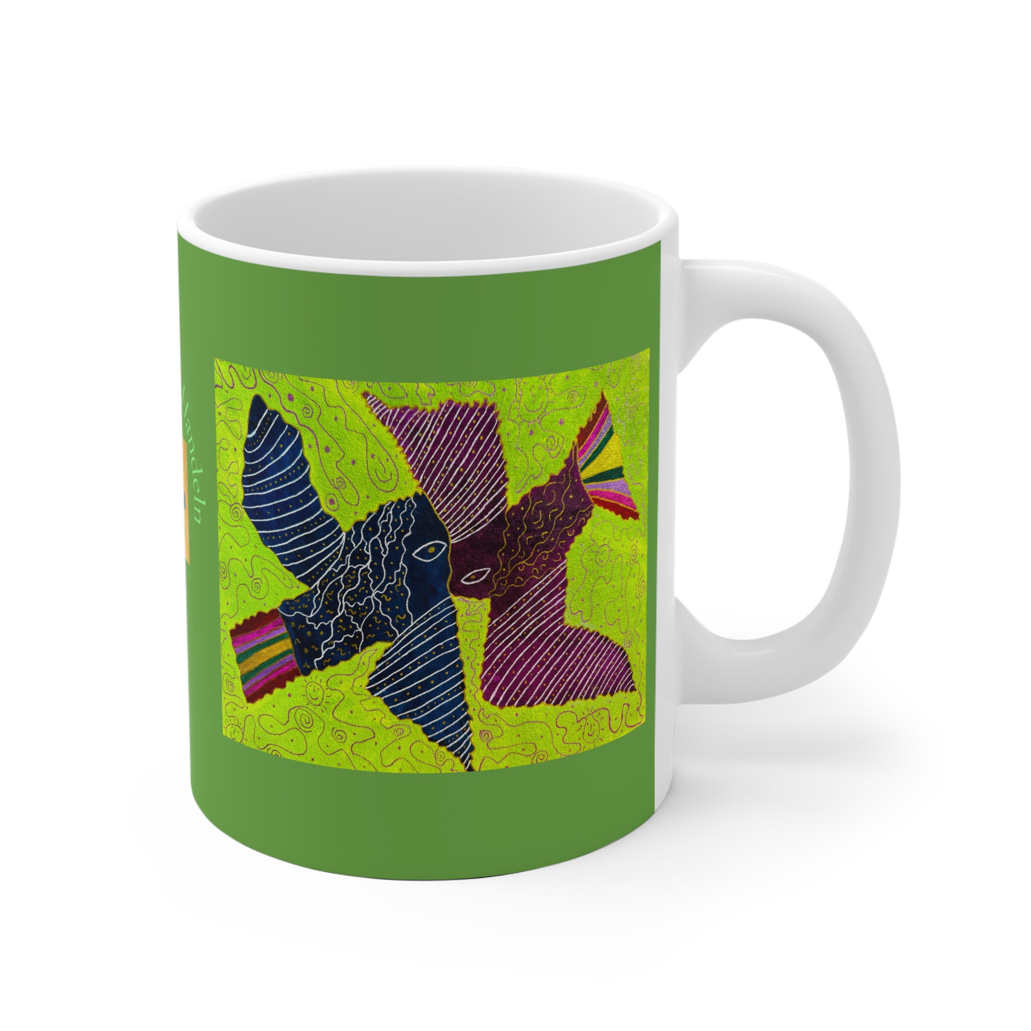 Vögel Liebe - 2 - Links- und Rechtshänder Keramik Tasse
