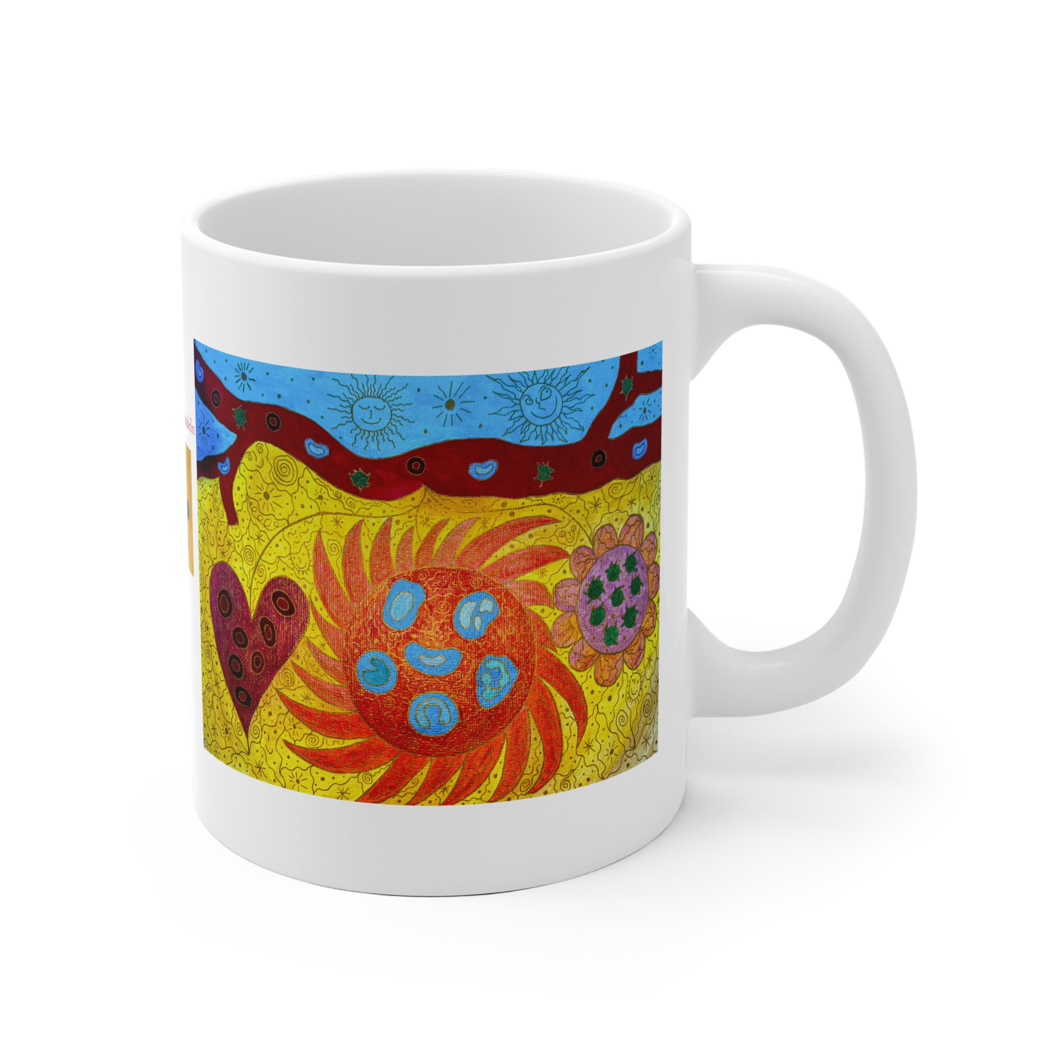 Blut, Blutzellen - 2 - Links- und Rechtshänder Keramik Tasse