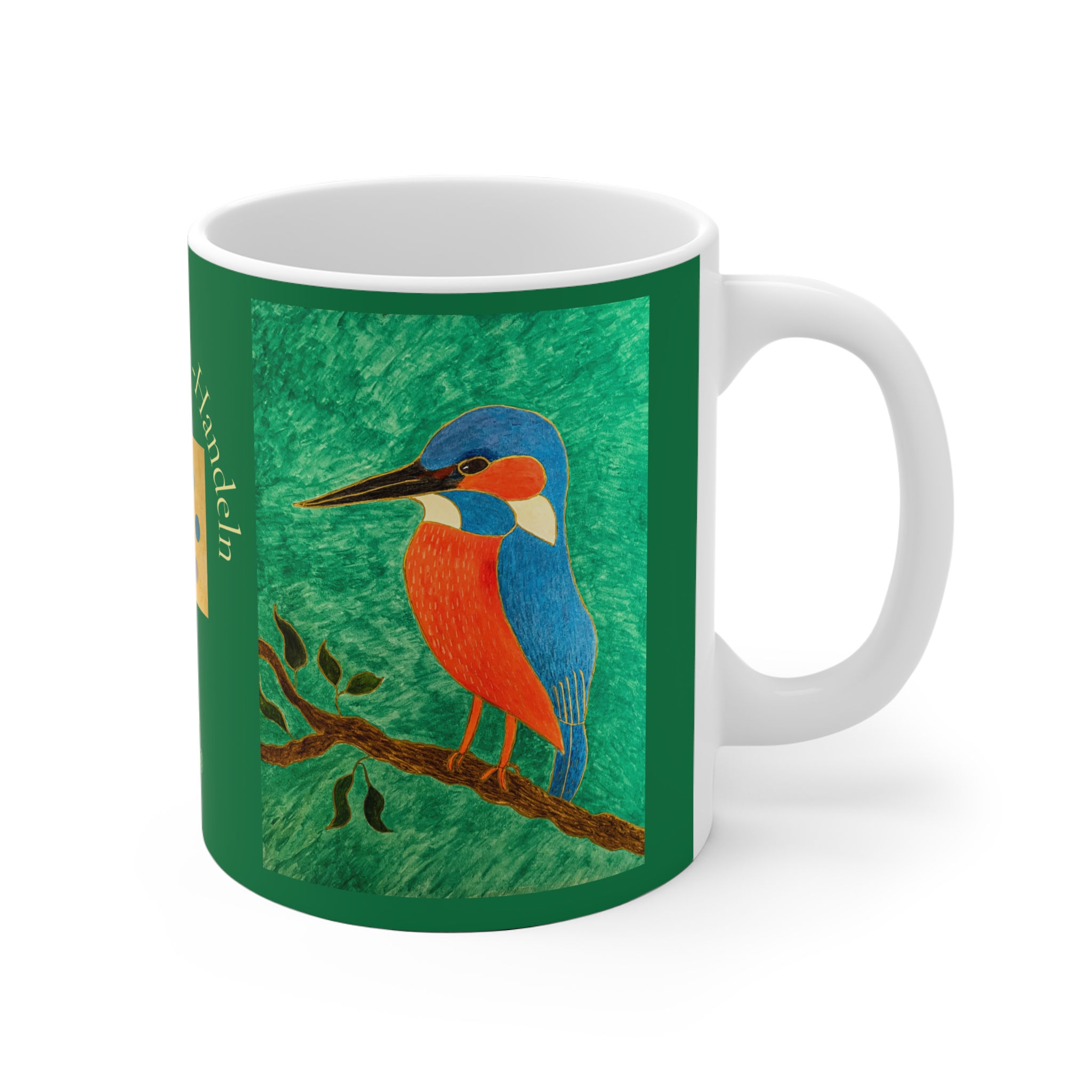 Eisvogel weiblich und männlich 2 - Links- und Rechtshänder Keramik Tasse