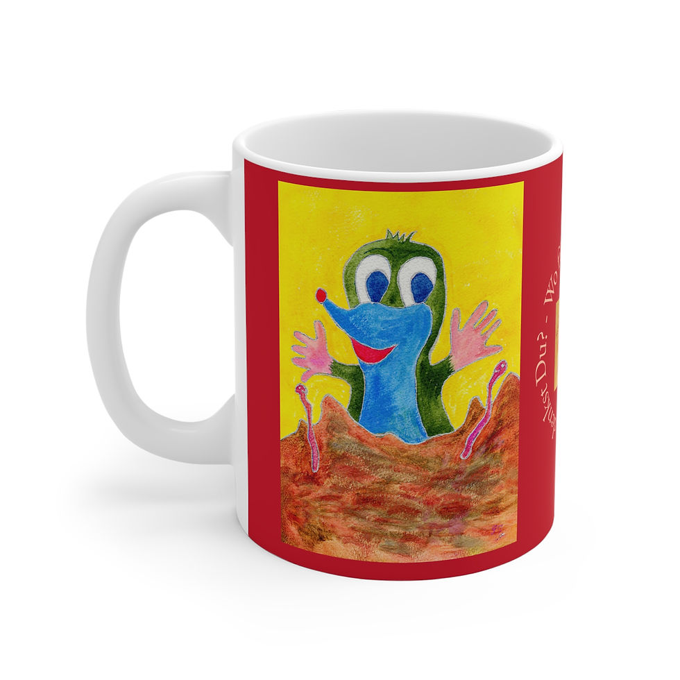 Miniaturbild: Maulwurf - 1 - Links- und Rechtshänder Keramik Tasse 