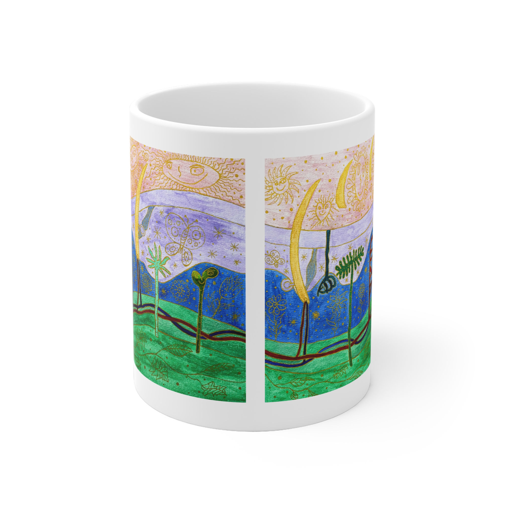 Haut - 3 - Links- und Rechtshänder Keramik Tasse