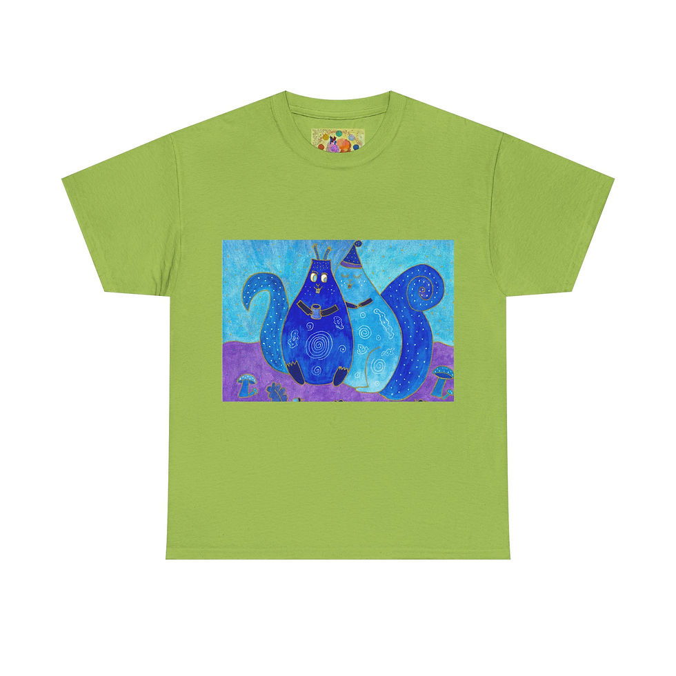Miniaturbild: Eichhörnchen - kein Ärmellogo - Unisex 100 % Baumwolle - Druck riecht anfangs