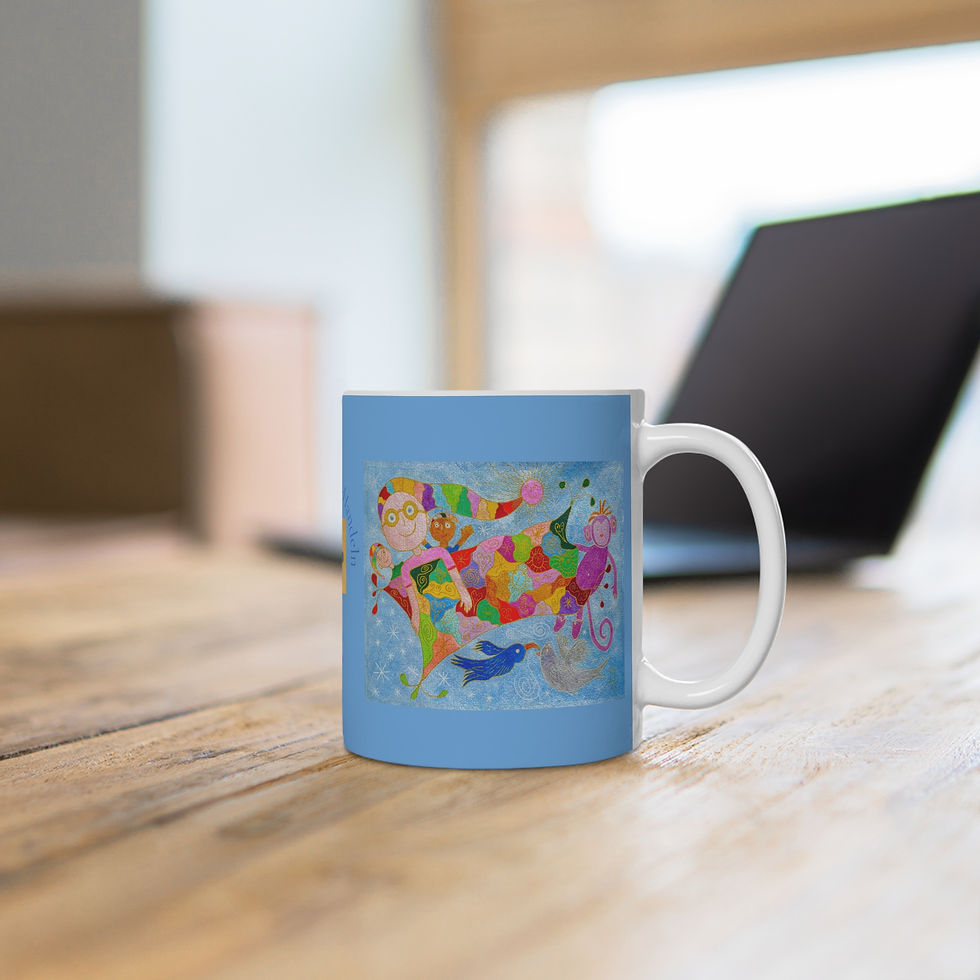 Miniaturbild: Fliegender Teppich - 2 - Links- und Rechtshänder Keramik Tasse 