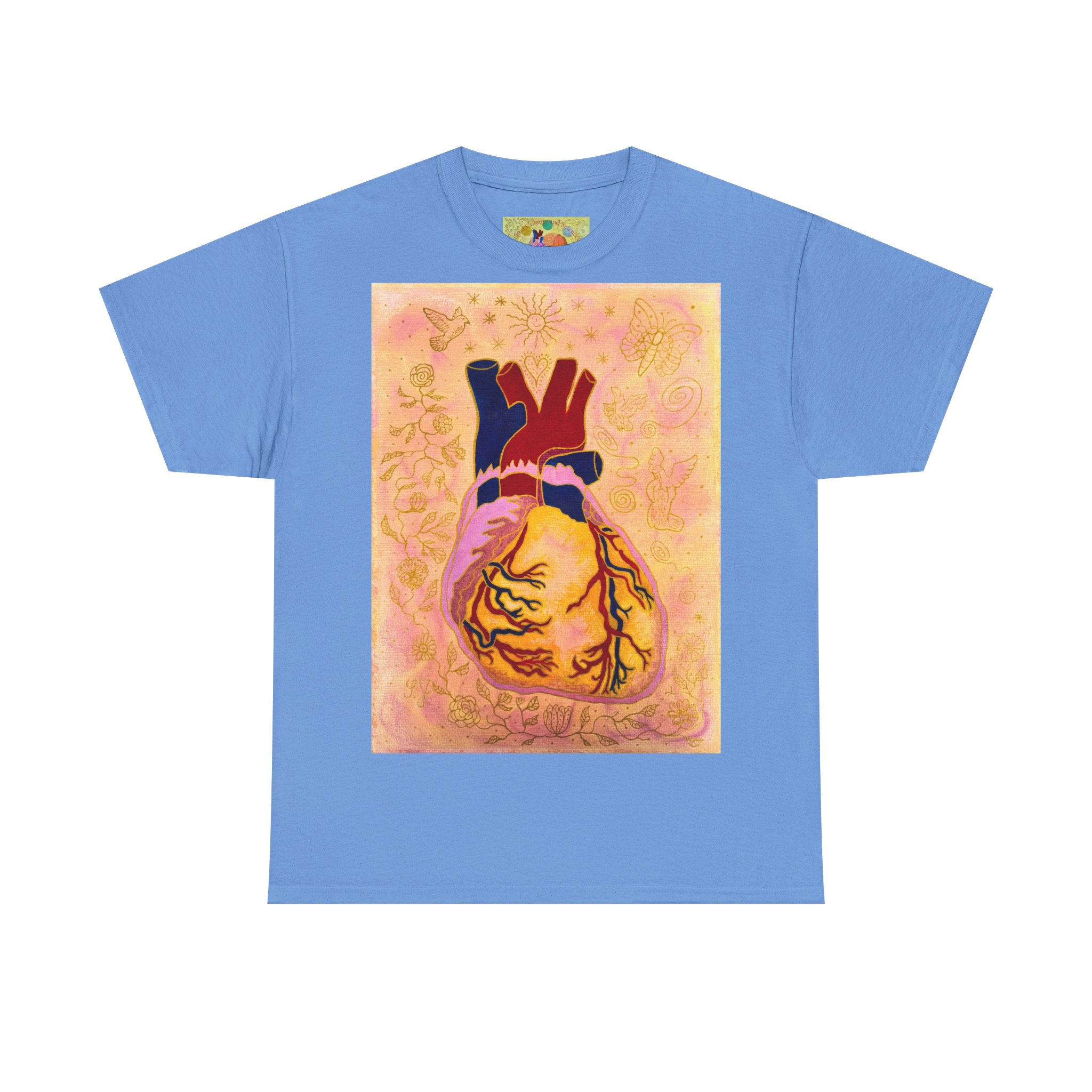 Herz Außen - Ohne Logo auf Ärmel - Unisex 100 % Cotton - Druck riecht anfangs
