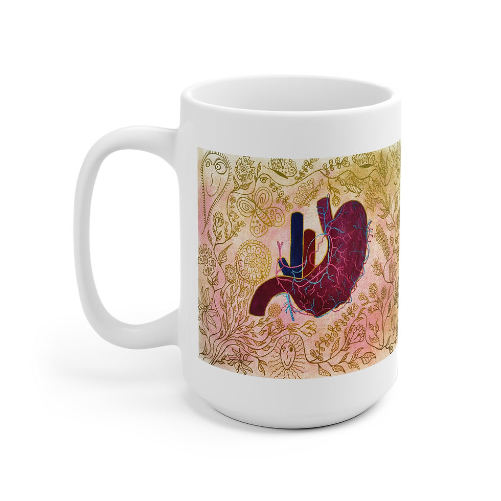 Miniaturbild: Magen - 3 - Links- und Rechtshänder Keramik Tasse