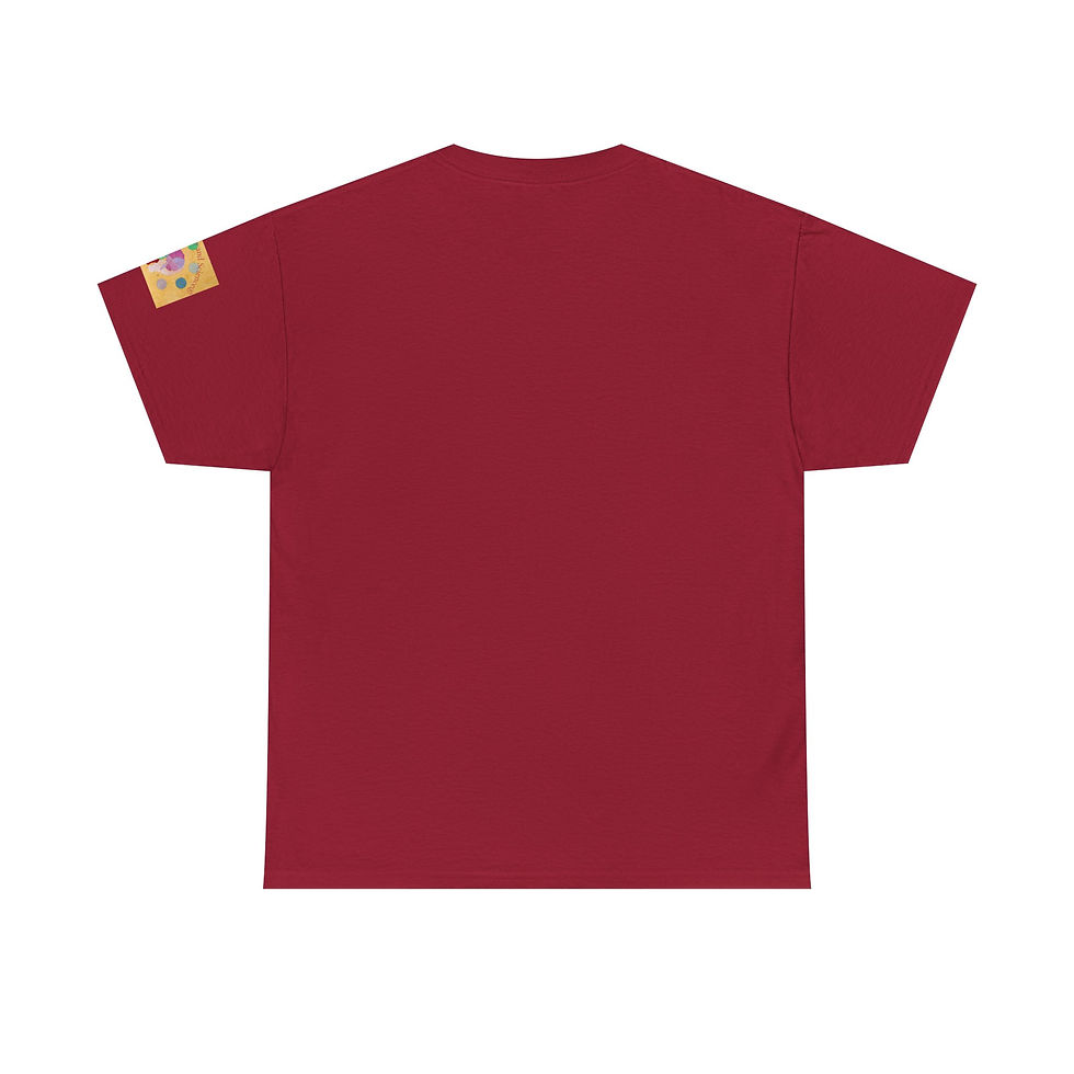 Miniaturbild: Logo gelb mit Blumen - mit Ärmellogo -Unisex 100 % Cotton-Druck riecht anfangs