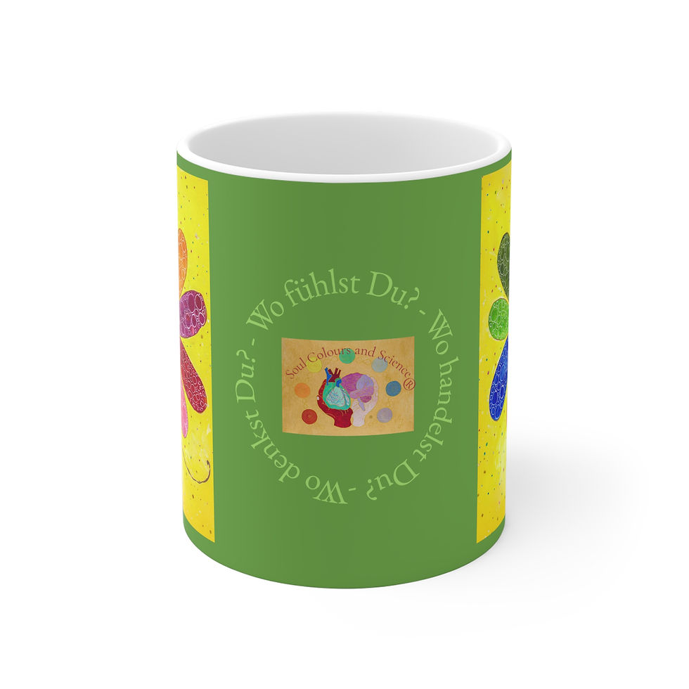 Miniaturbild: Blume bunt - 1 - Links- und Rechtshänder Keramik Tasse