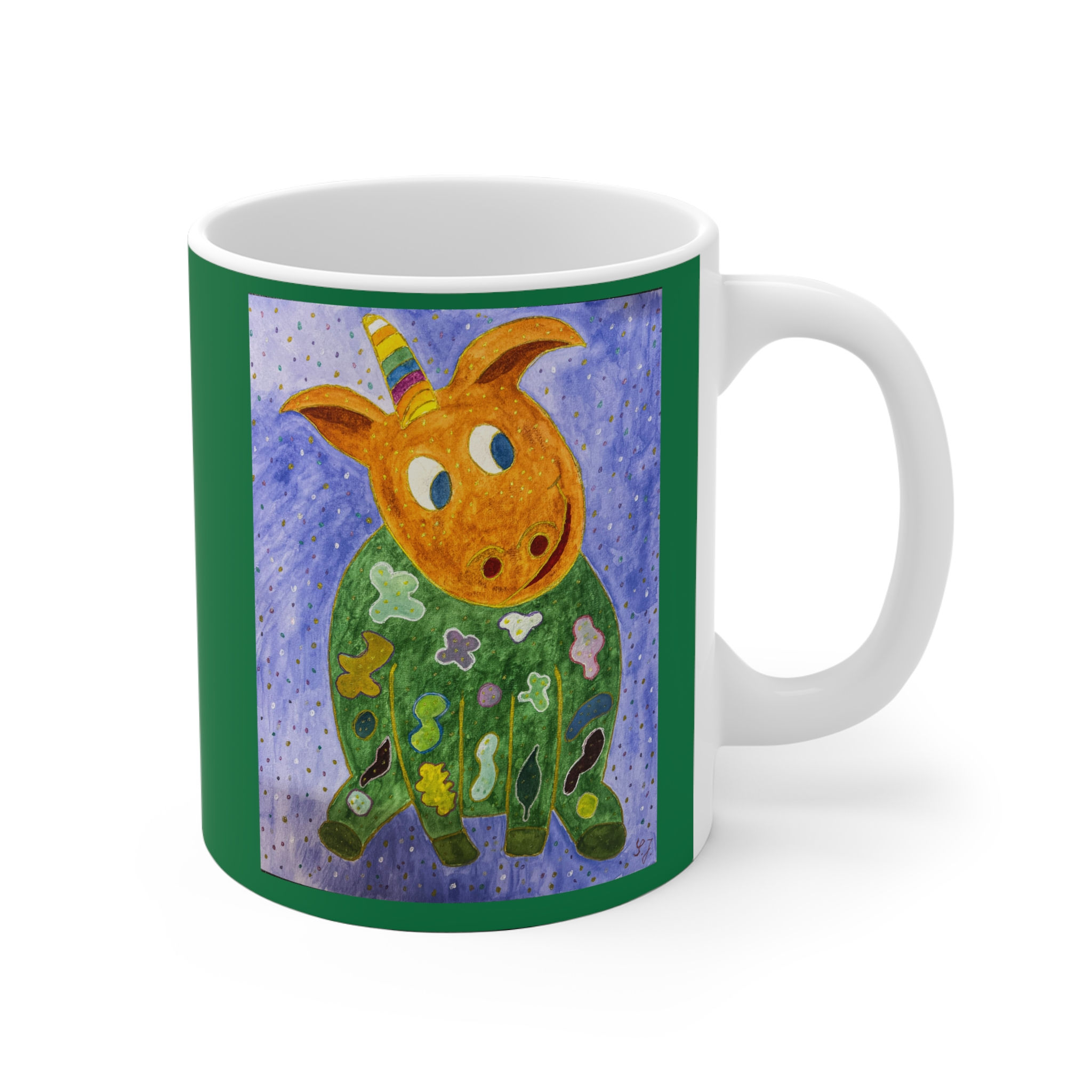 Einhorn - 3 - Links- und Rechtshänder Keramik Tasse