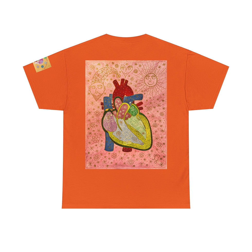 Miniaturbild: Herz RW + HW - mit Logo auf Ärmel - Unisex 100 % Cotton - Druck riecht anfangs