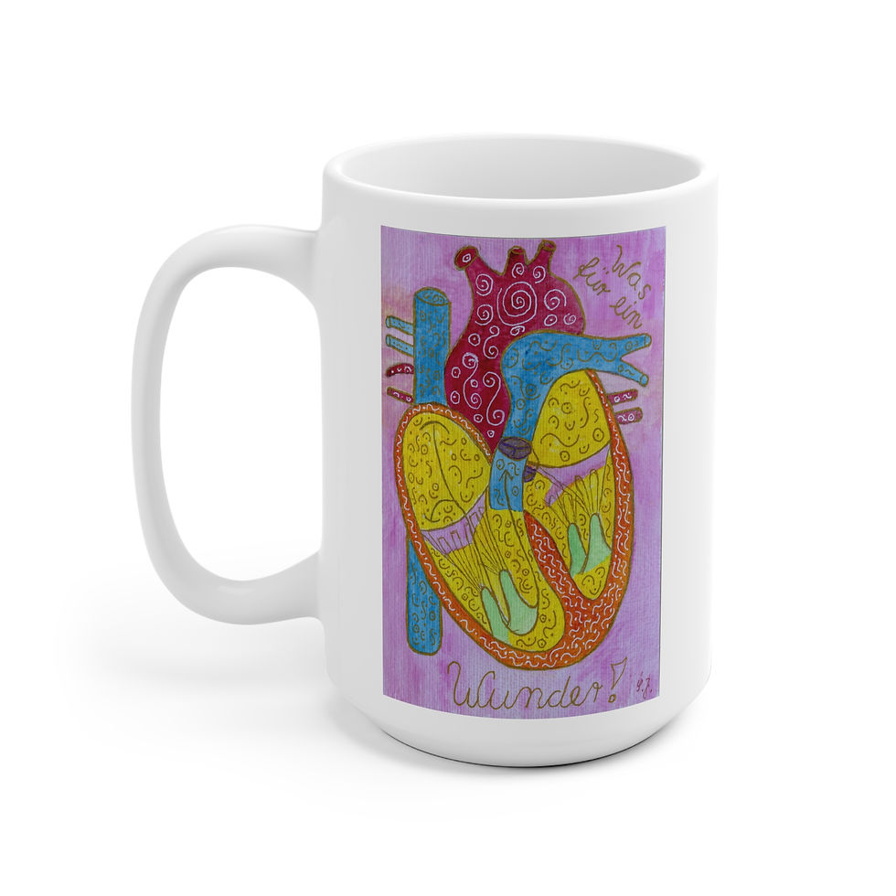 Miniaturbild: Herz "Wunder" - 3 - Links- und Rechtshänder Keramik Tasse 