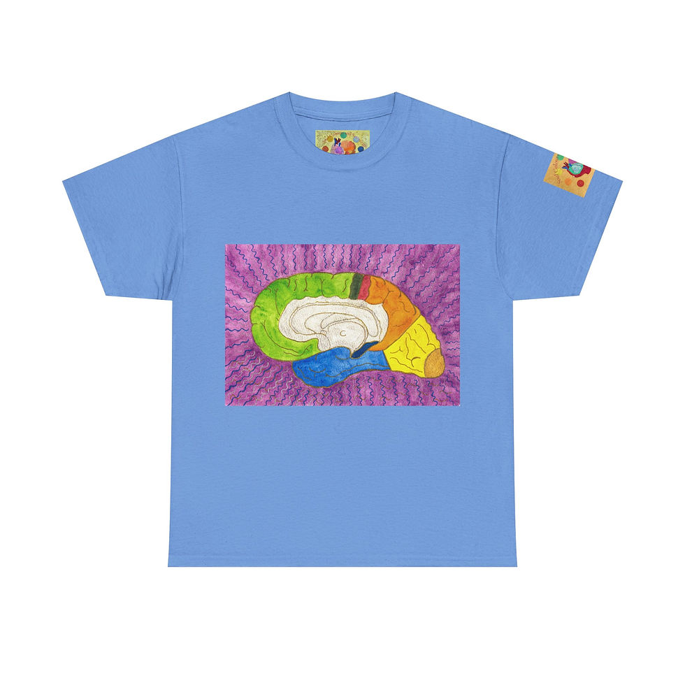 Miniaturbild: Gehirn II - mit Logo auf Ärmel - Unisex 100 % Cotton - Druck riecht anfangs