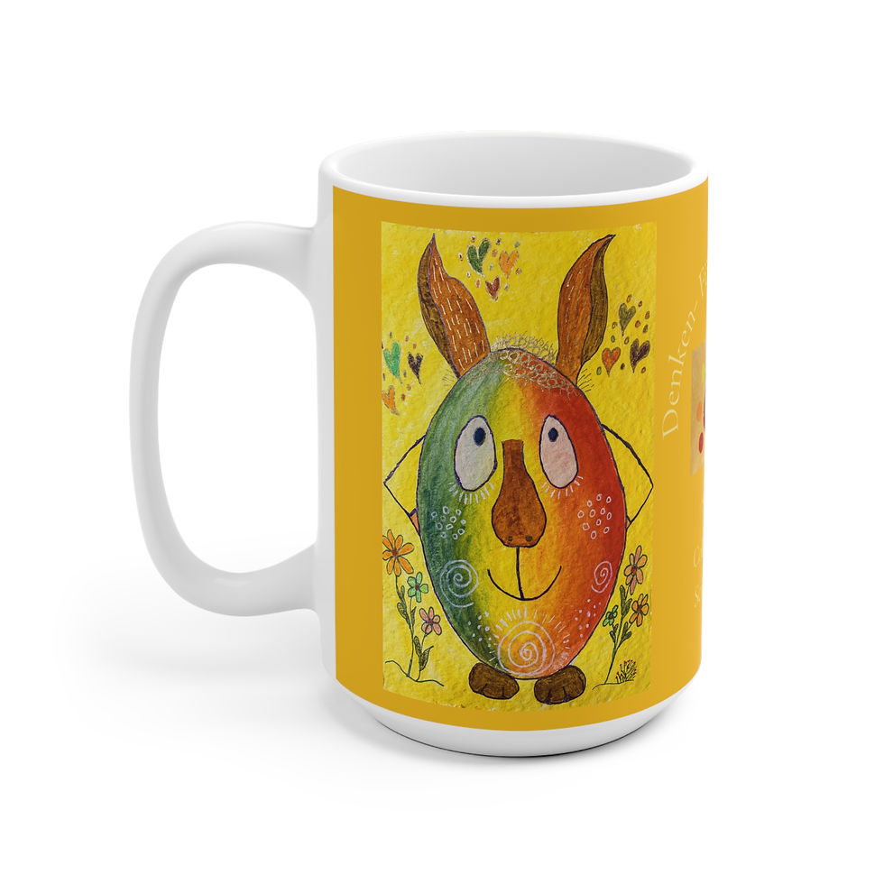 Miniaturbild: Hase als Osterei - 2 - Links- und Rechtshänder Keramik Tasse 