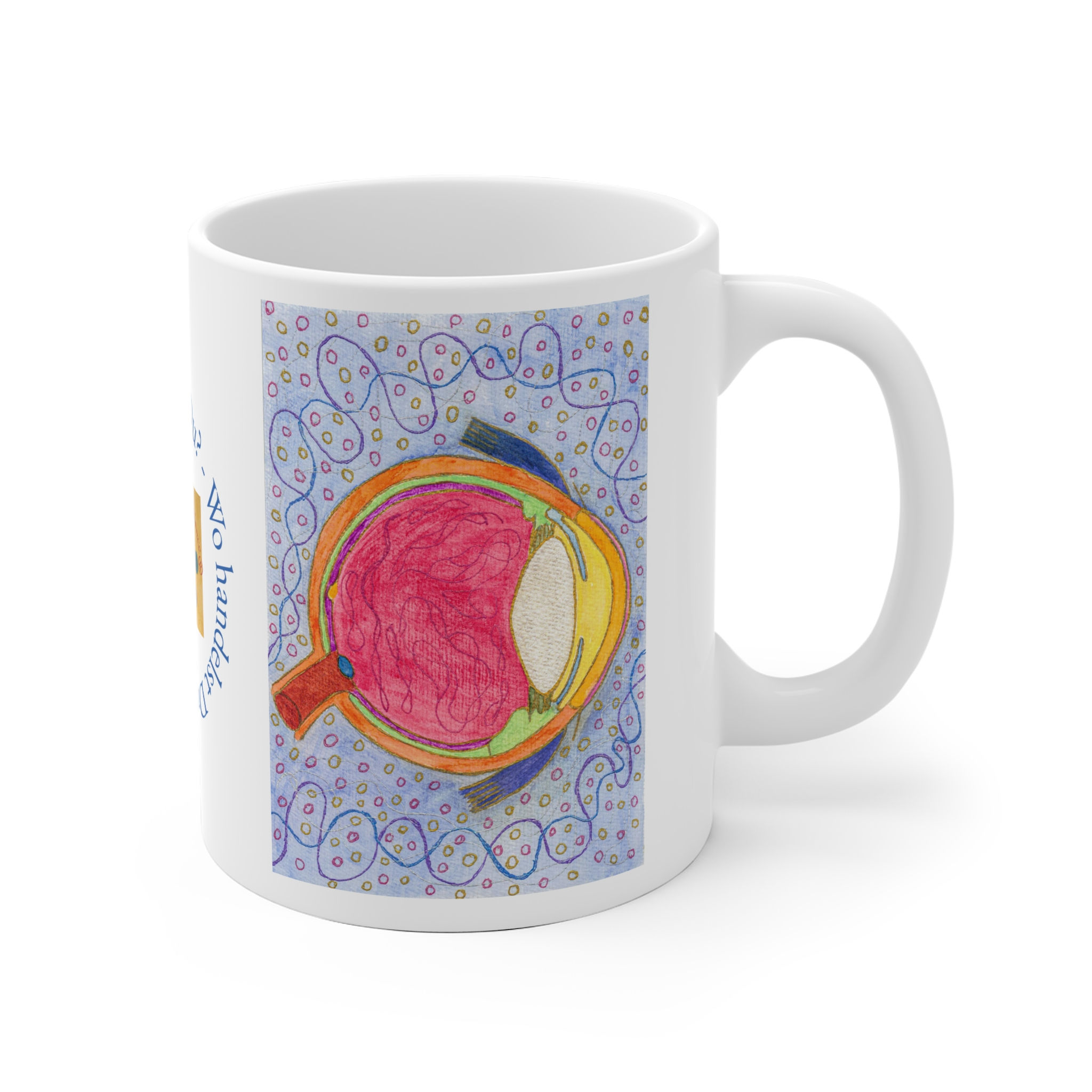 Auge - 1 - Links- und Rechtshänder Keramik Tasse