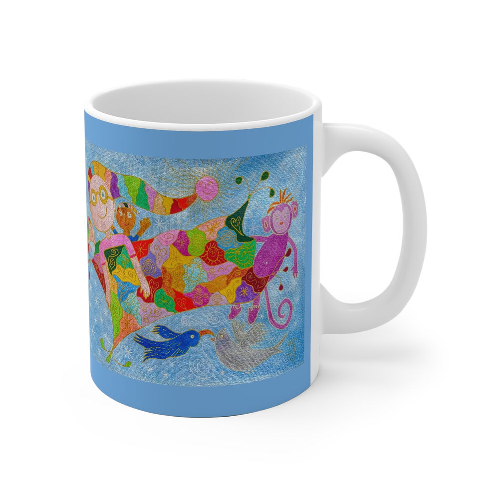 Miniaturbild: Fliegender Teppich - 3 - Links- und Rechtshänder Keramik Tasse 