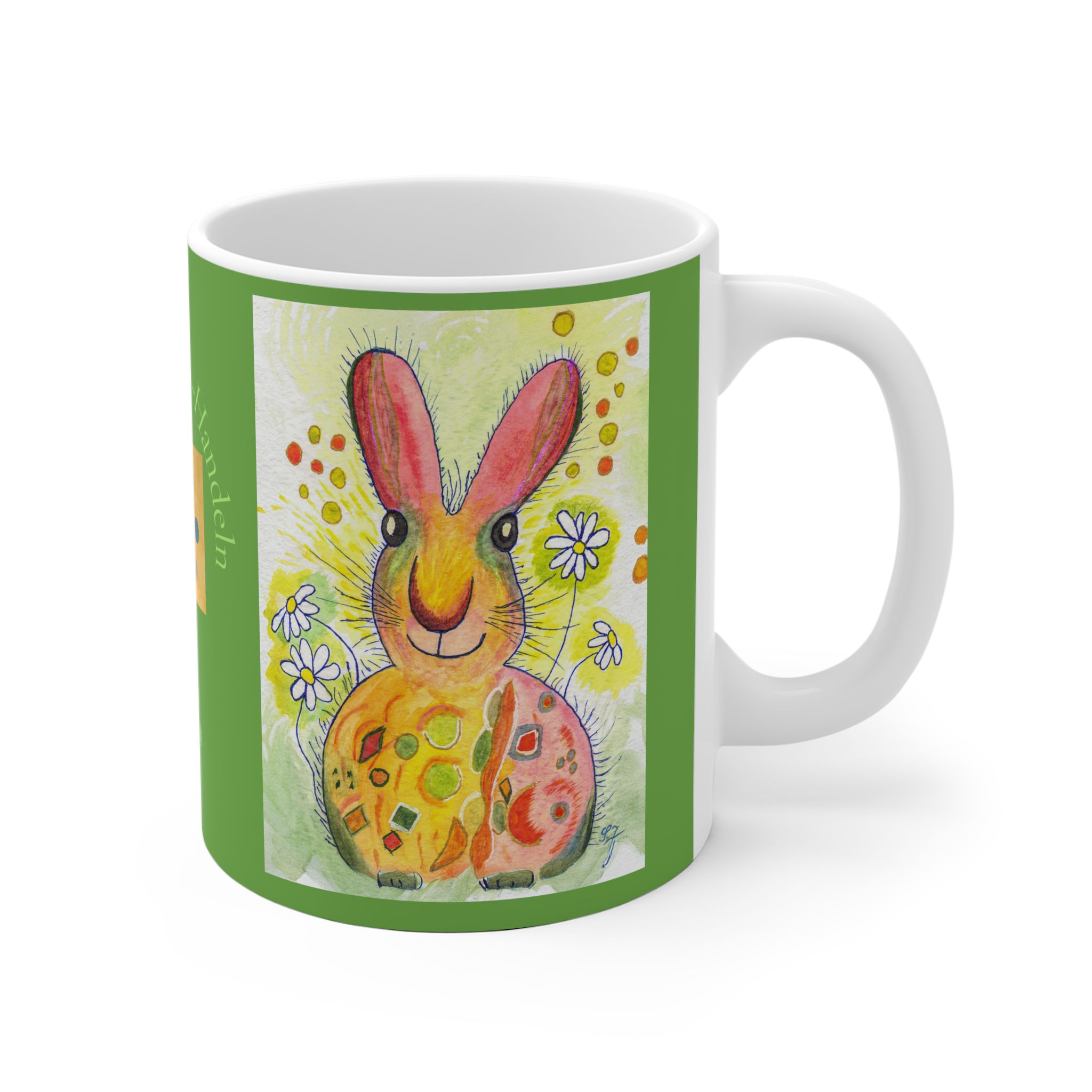Hase - 2 - Links- und Rechtshänder Keramik Tasse