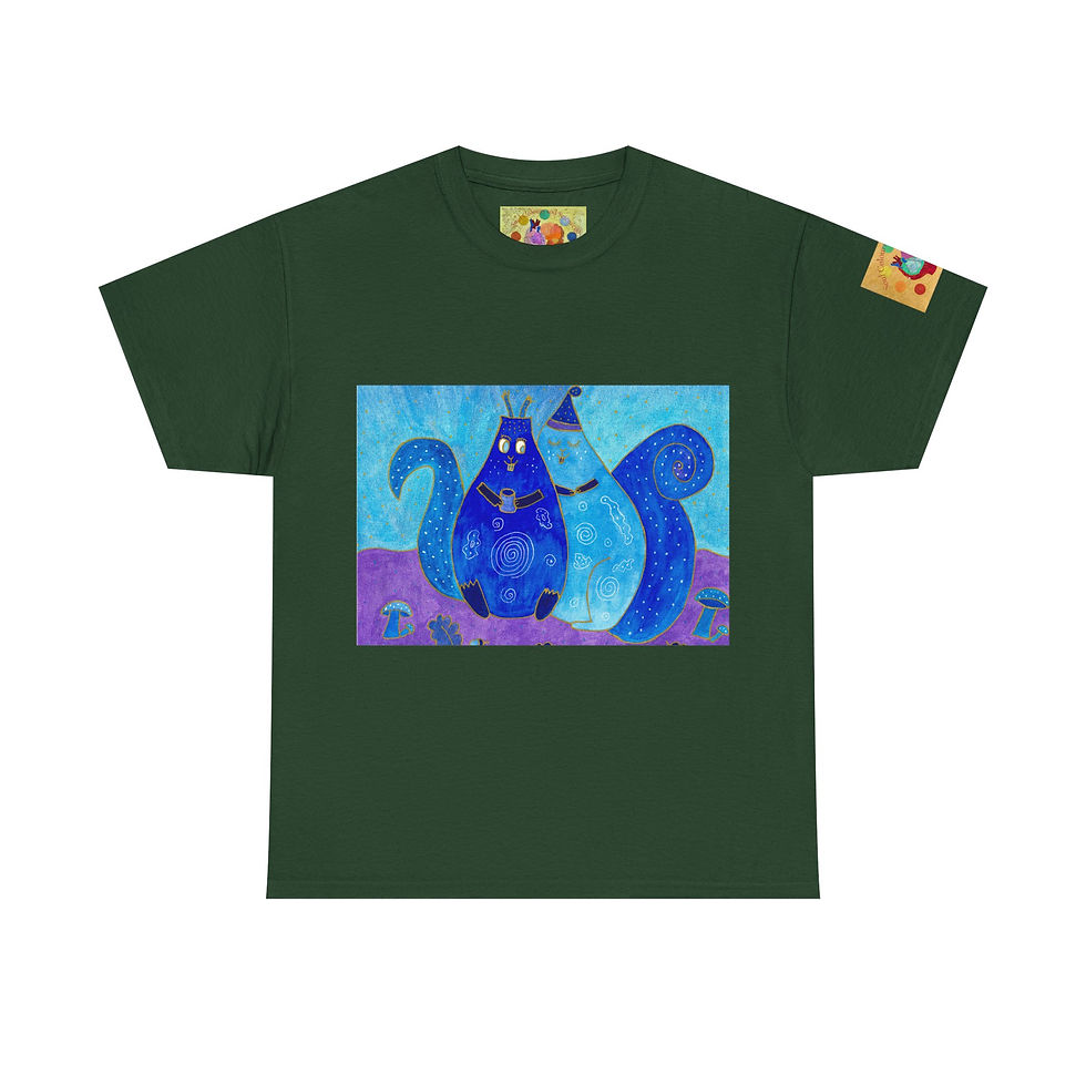 Miniaturbild: Eichhörnchen - mit Ärmellogo - Unisex 100 % Cotton - Druck riecht anfangs