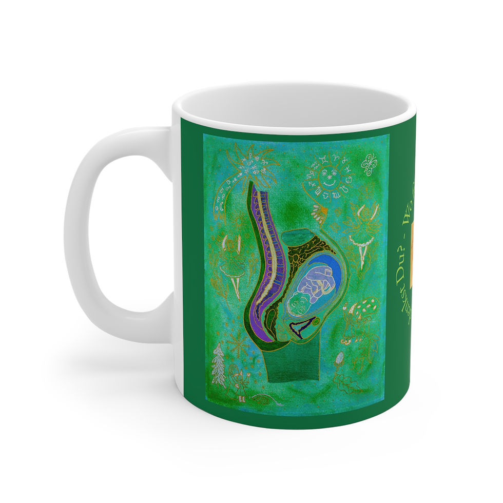 Miniaturbild: Schwangerschaft mit Darm - 1 - Links- und Rechtshänder Keramik Tasse