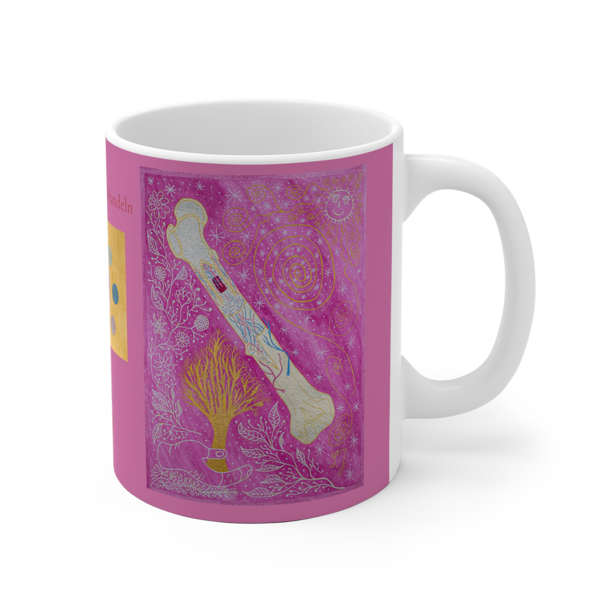 Knochenmark - 2 - Links- und Rechtshänder Keramik Tasse