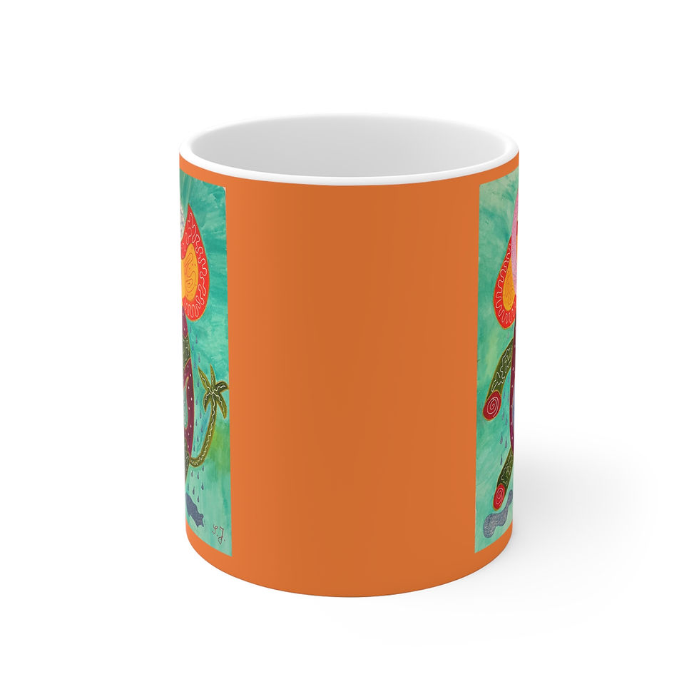 Miniaturbild: Elefant duscht - 3 - 2 -Links- und Rechtshänder Keramik Tasse