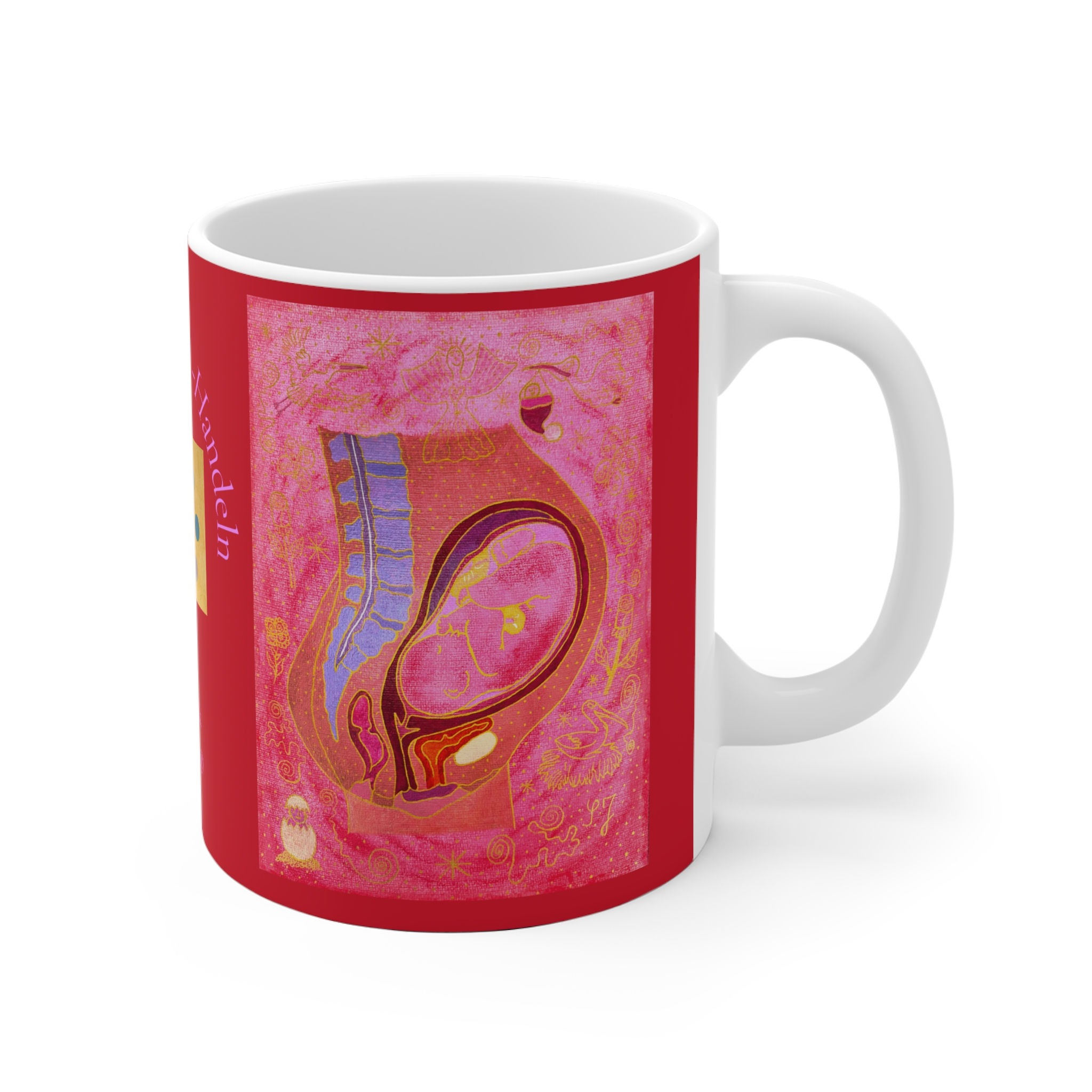 Schwangerschaft - 2 - Links- und Rechtshänder Keramik Tasse