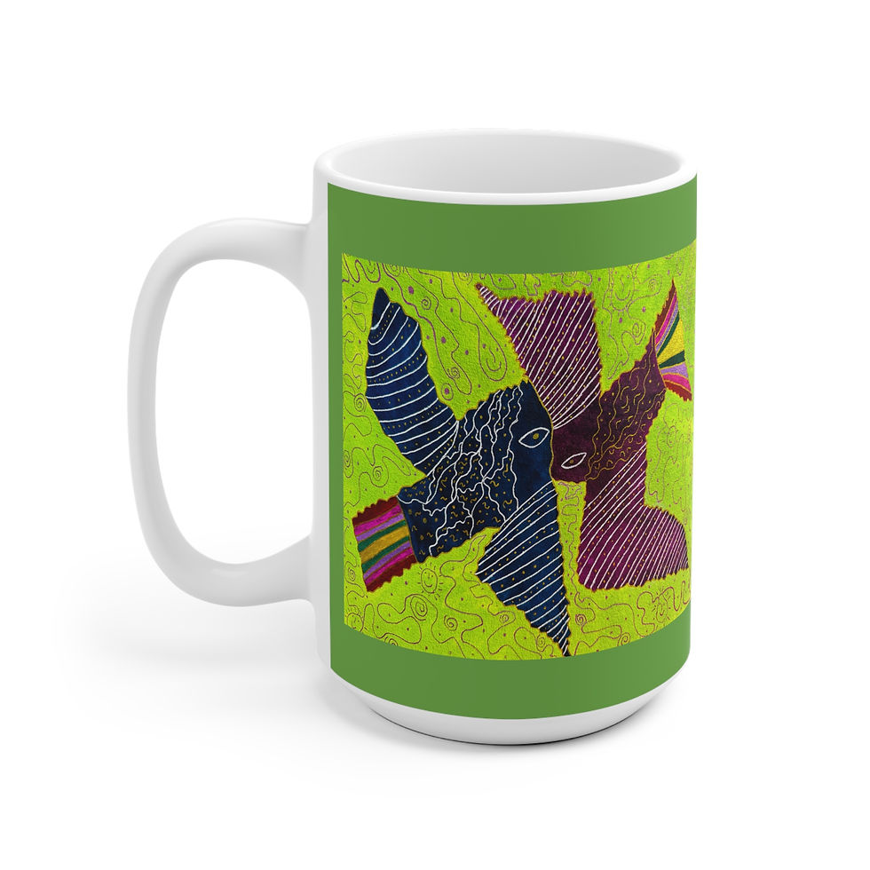 Miniaturbild: Vögel Liebe - 3 - Links- und Rechtshänder Keramik Tasse 