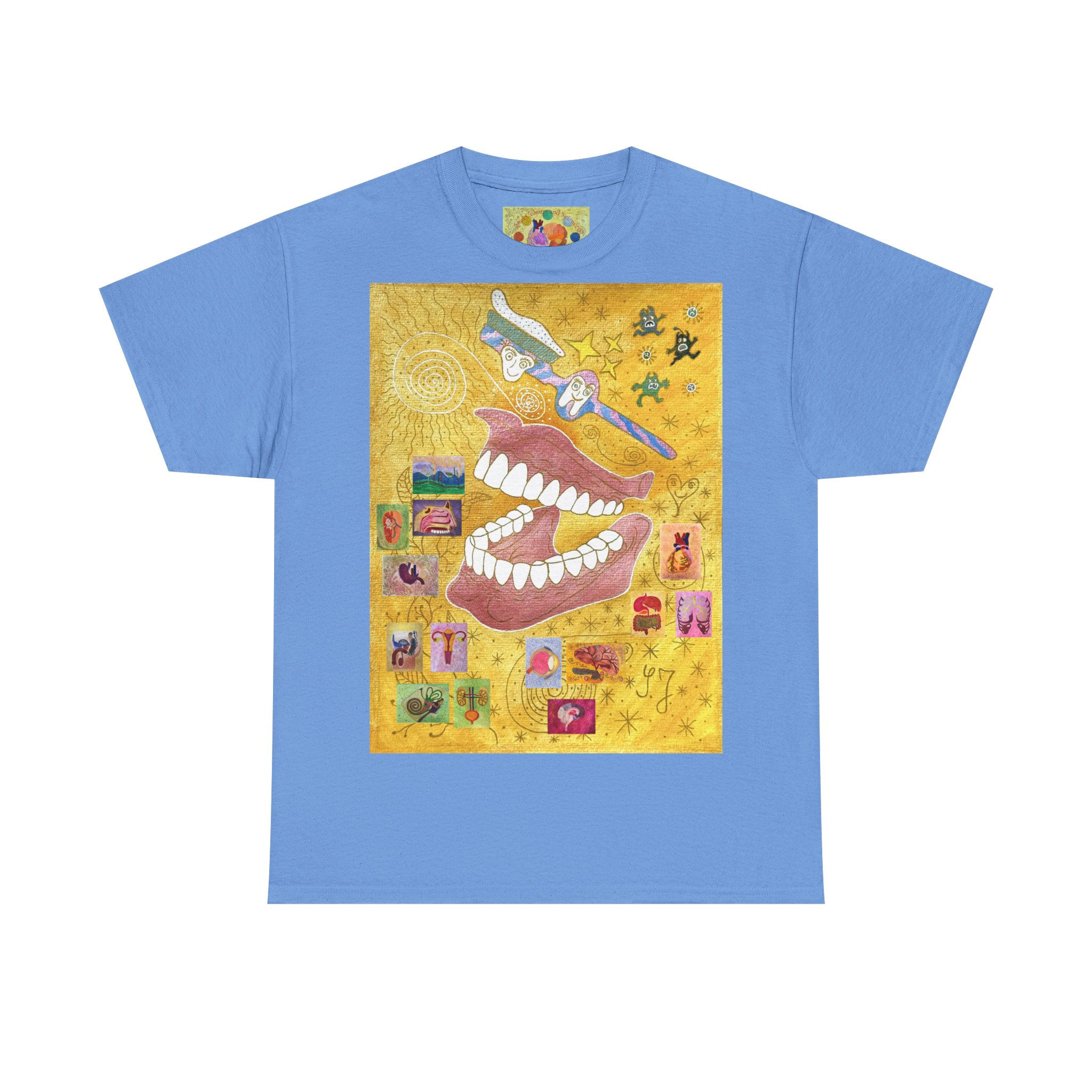 Gebiss mit Organen-ohne Logo auf Ärmel -Unisex 100 % Cotton-Druck riecht anfangs
