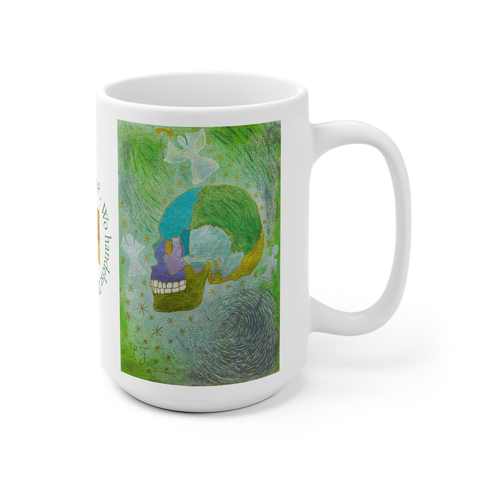 Miniaturbild: Schädel seitlich - 1 - Links- und Rechtshänder Keramik Tasse
